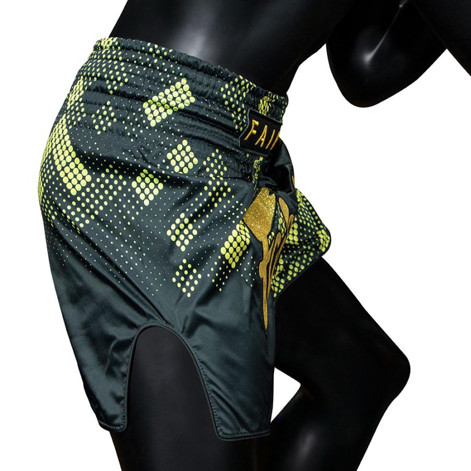 Fairtex Muay Thai Shorts, BS1931, Heart Of Gold, black-gold, S