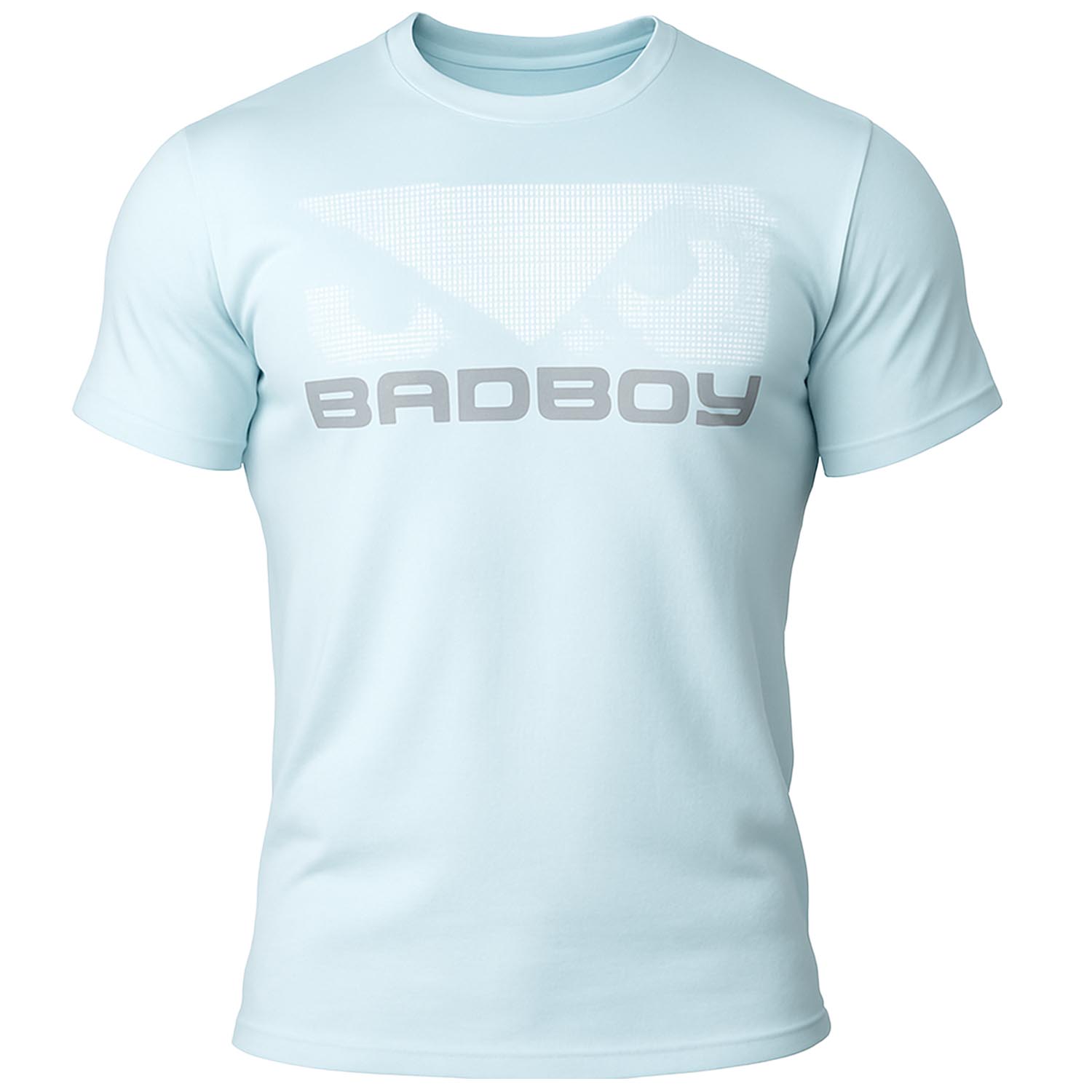 Bad Boy T-Shirt, Textured Logo, light blue, M