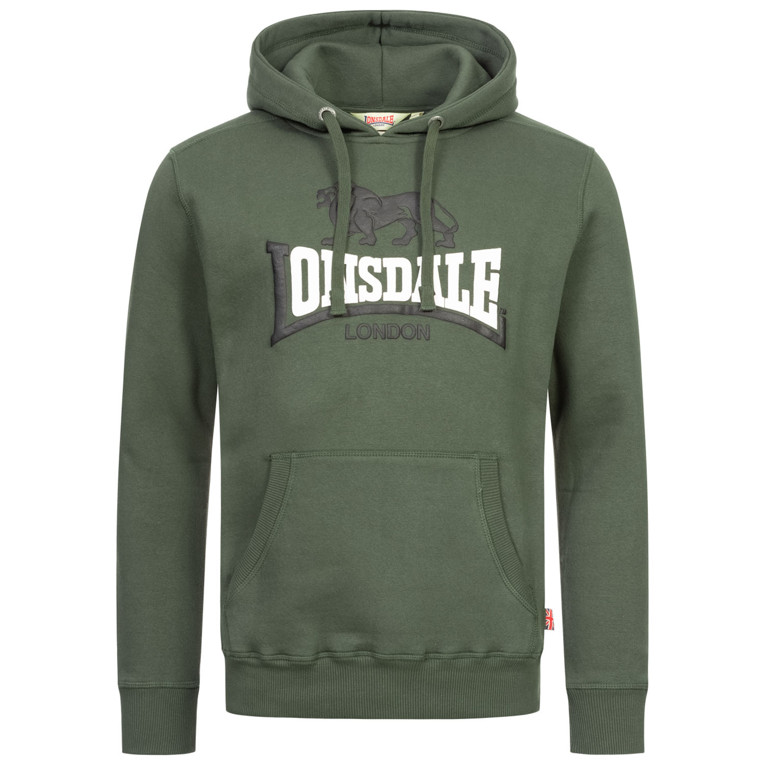 Lonsdale Hoody, Thurning, olive-black-white, S