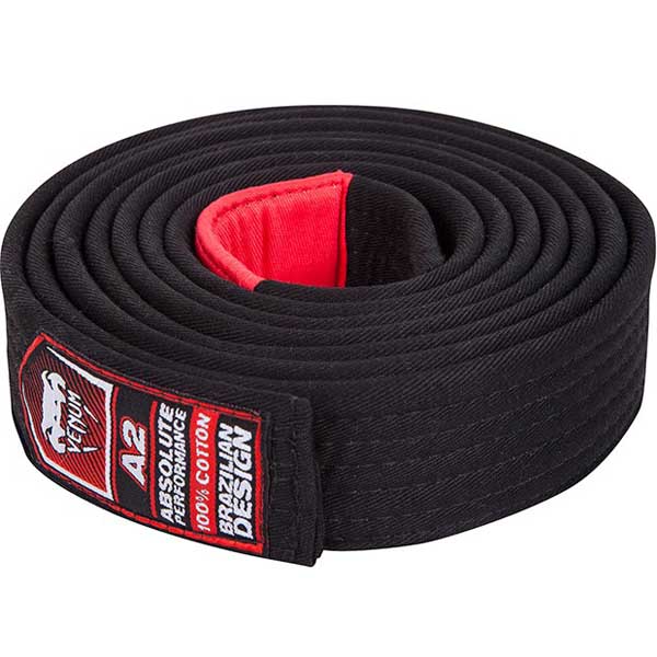VENUM Belt, BJJ Brazilian, black, A1