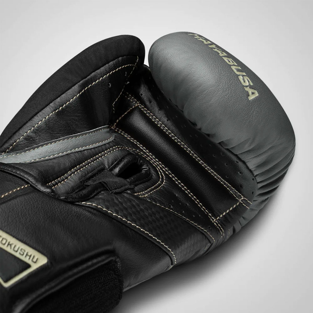 Hayabusa Boxhandschuhe, T3, dunkelgrau-schwarz, 12 Oz