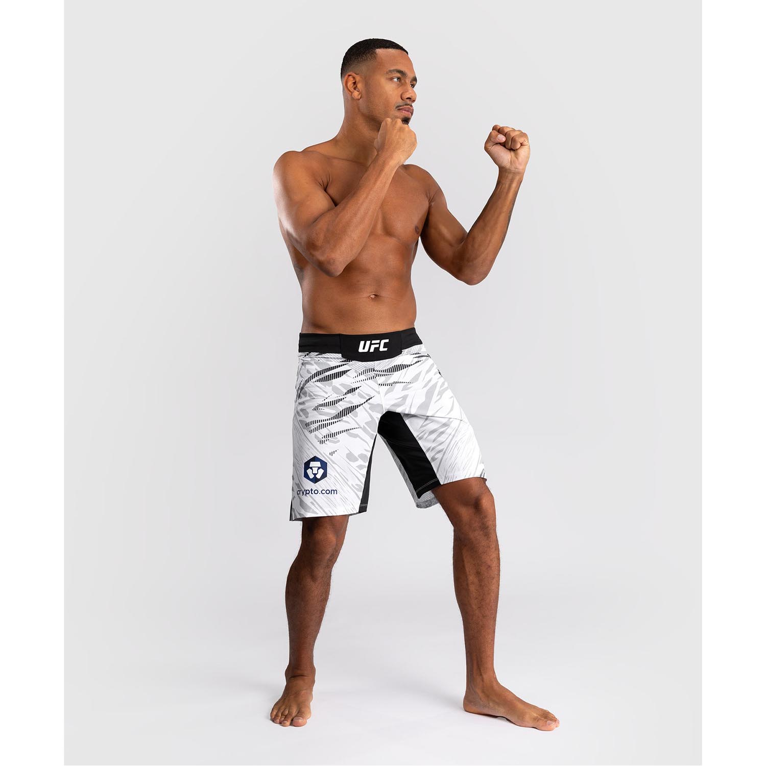 VENUM MMA Fight Shorts, UFC Fusion Authentic Fight Night, Long Fit, white-black, L