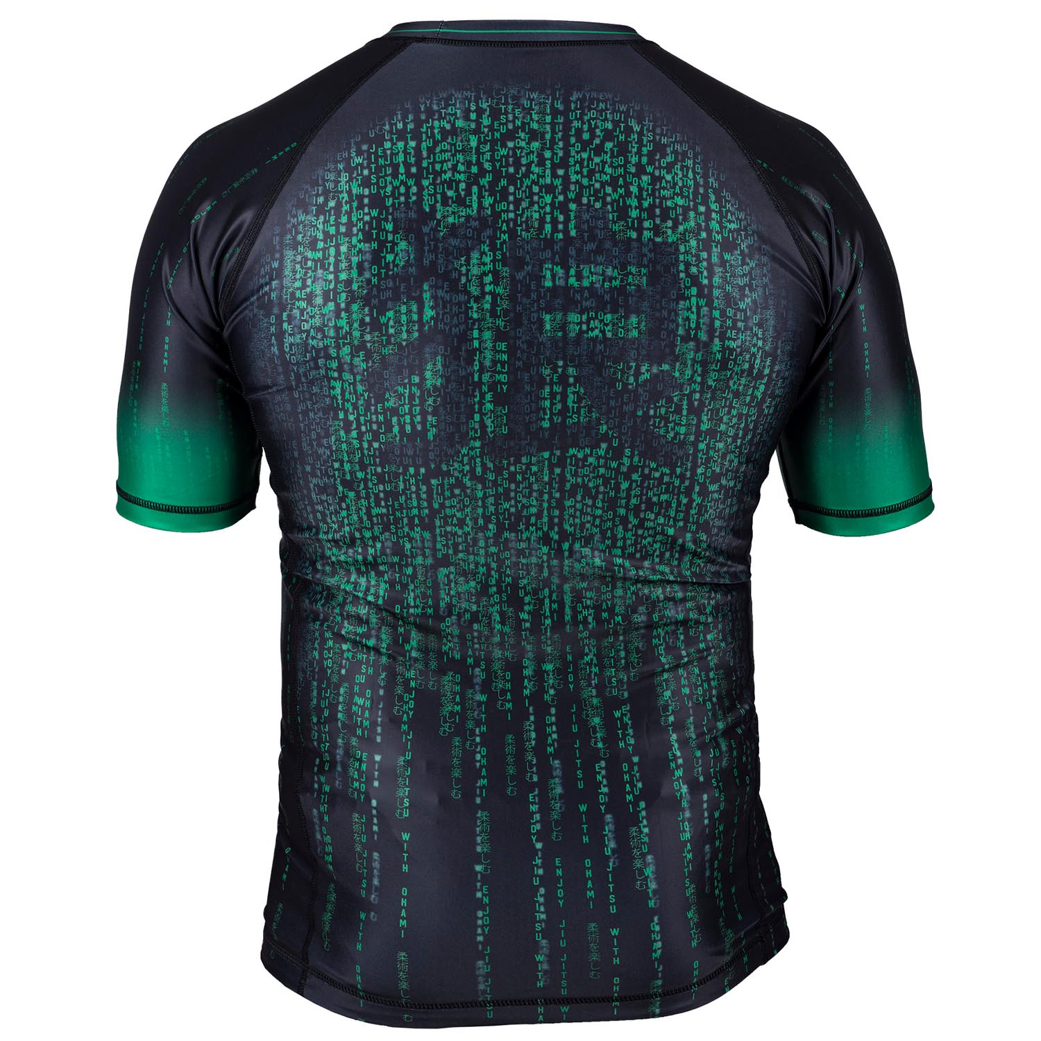 OKAMI Rashguard, S/S, Code, black-green, L
