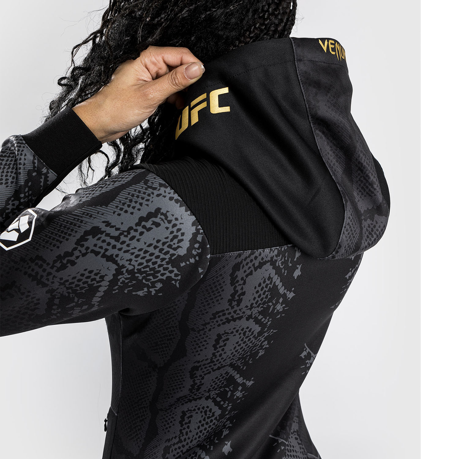 VENUM Zip Hoody, Women, UFC Fight Night, Adrenaline, black-gold, L