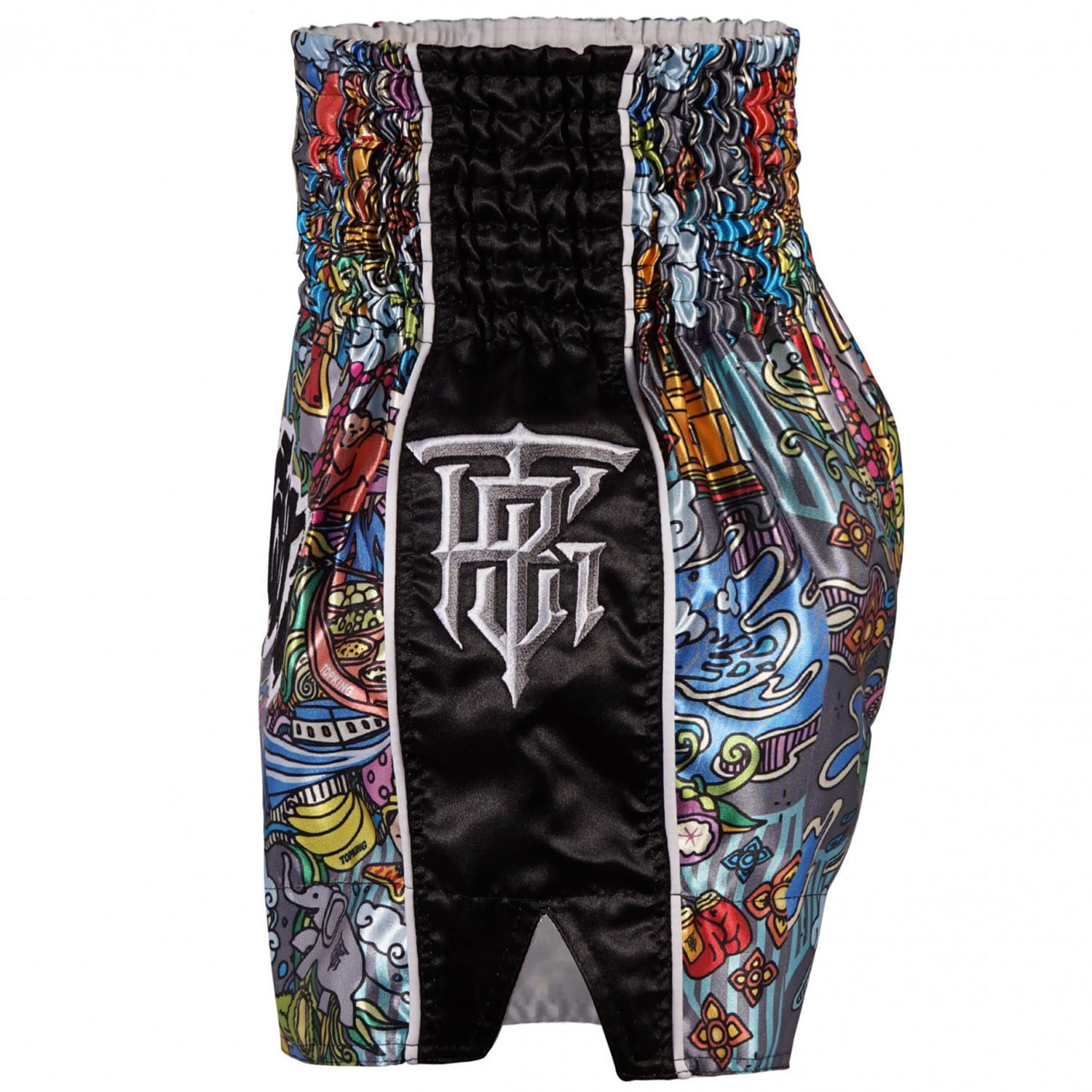 TOP KING BOXING Muay Thai Shorts, TKTBS 225, black, S