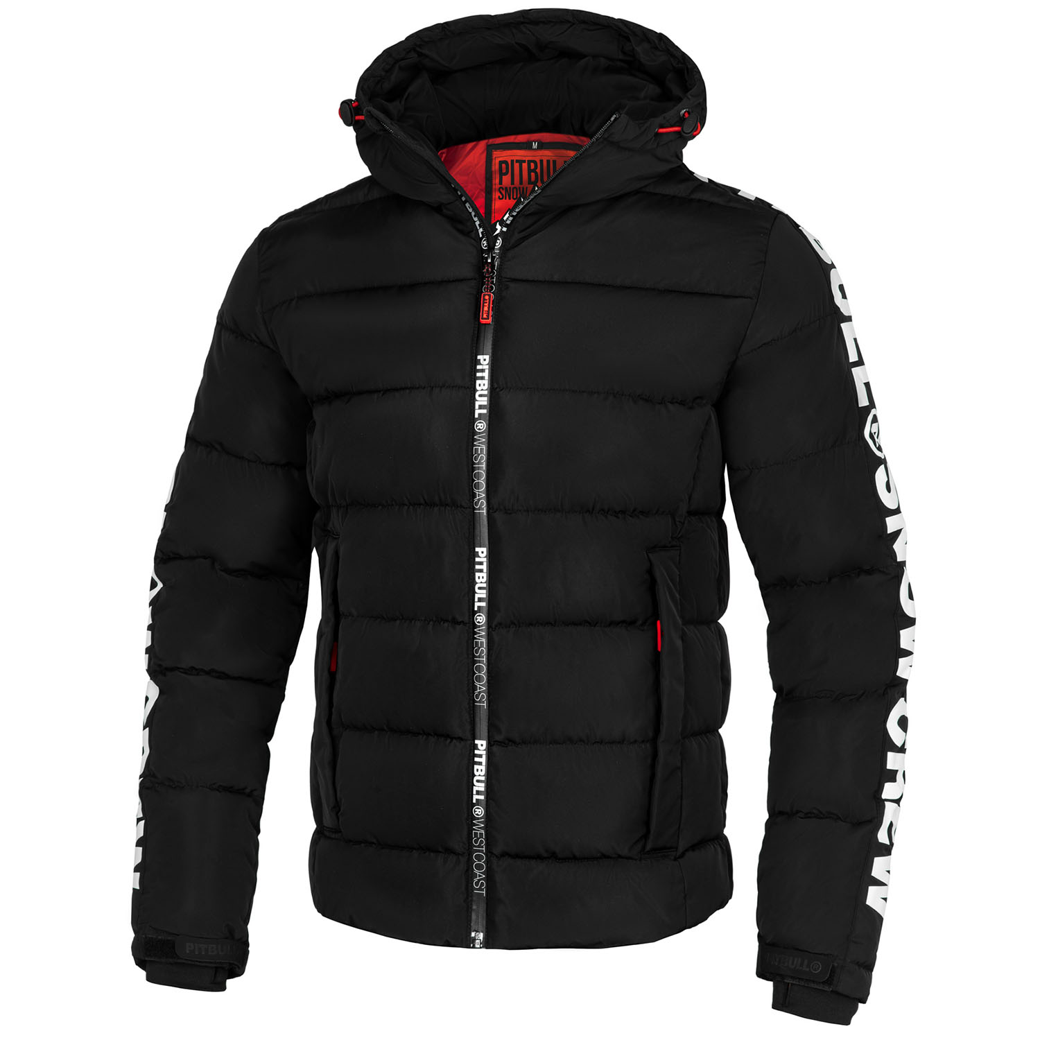Pit Bull West Coast Jacket, Padded Hooded Airway 4, black, L