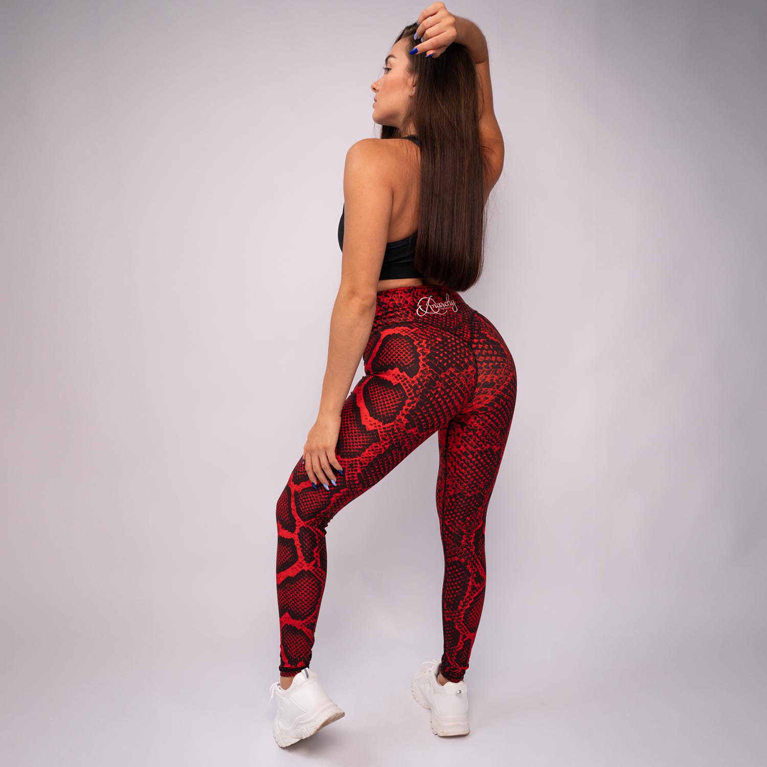 Anarchy Apparel Compression Leggings, Red Poison, M