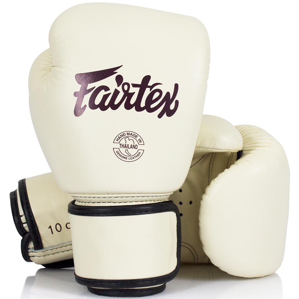 Fairtex Boxhandschuhe, Leder, BGV16, beige, 12 Oz