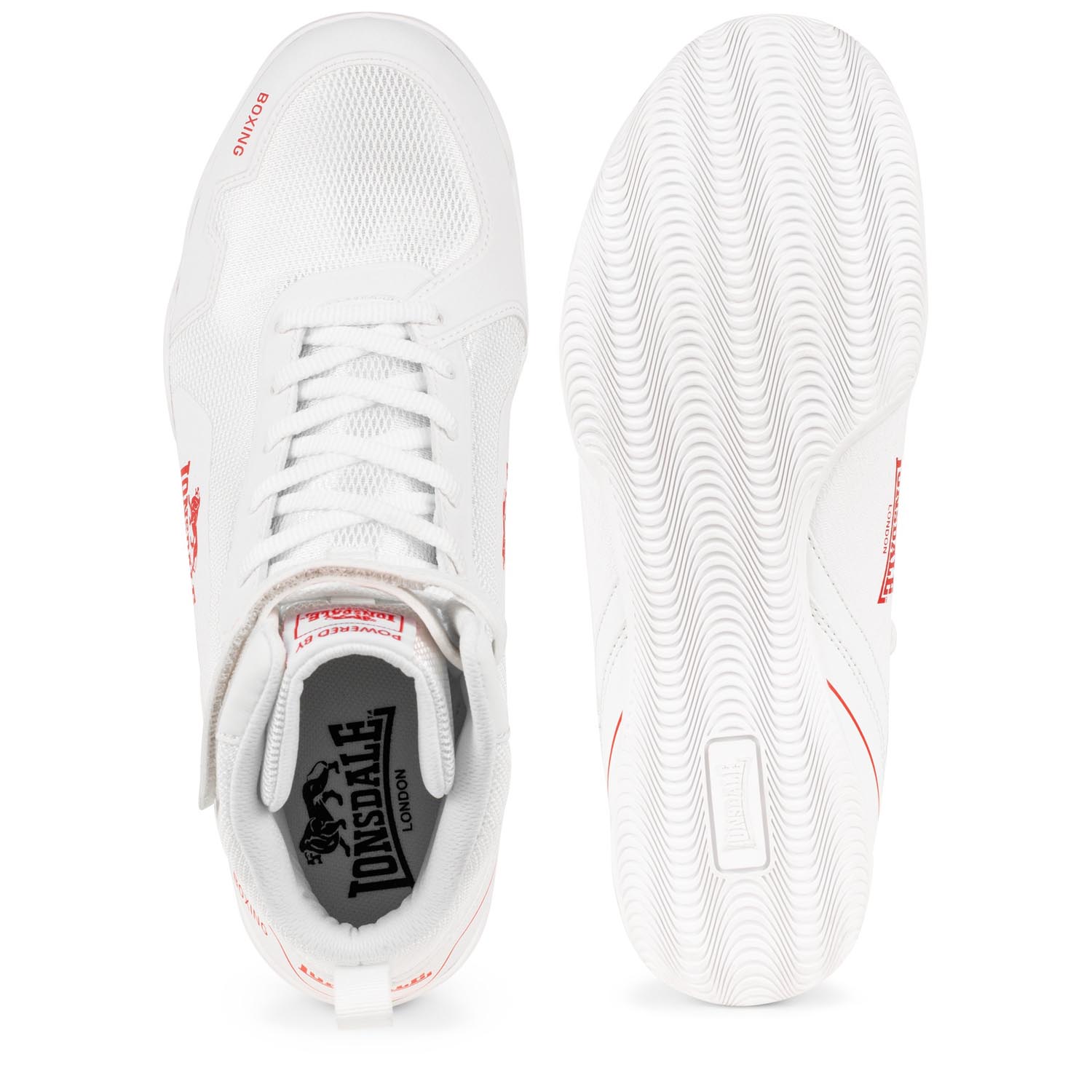 Lonsdale Boxing Shoes, Rufford, white-red, 41