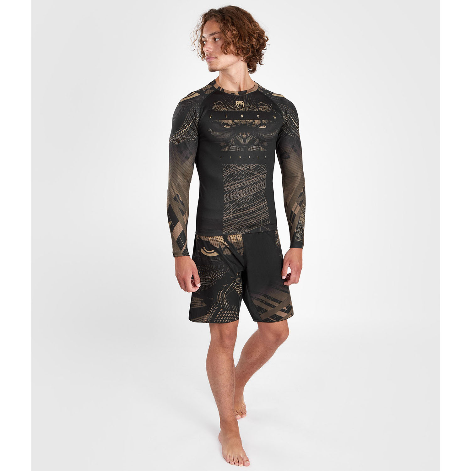 VENUM Rashguard, L\S, Gorilla Jungle, schwarz-sand, S