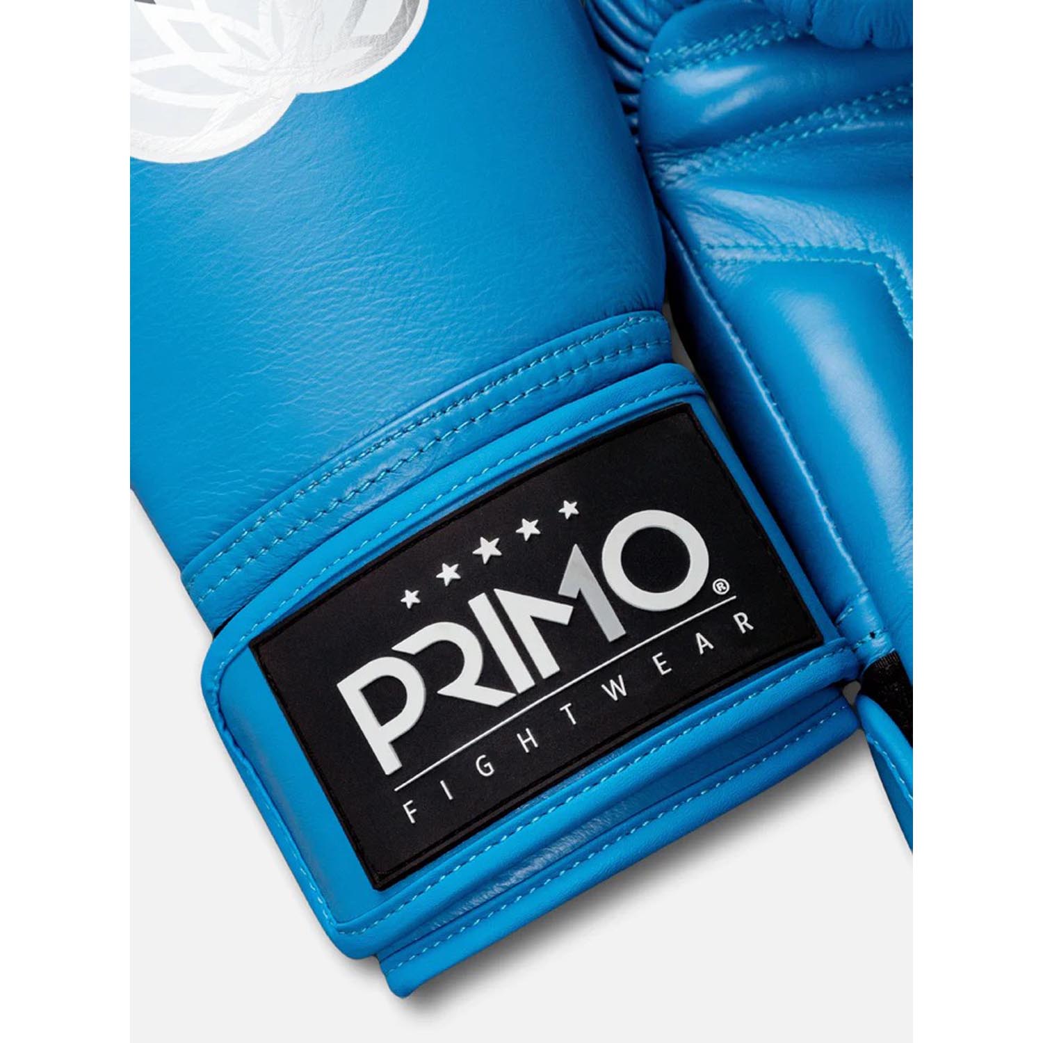 PRIMO Boxing Gloves, Emblem 2.0, Leather, blue, 16 Oz