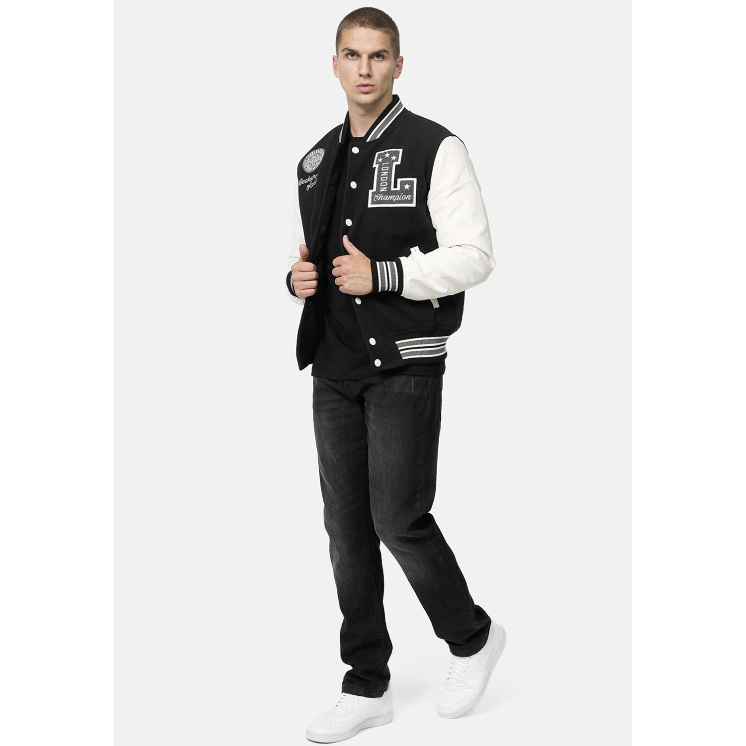 Lonsdale Jacket, Waterstein, black-white, M