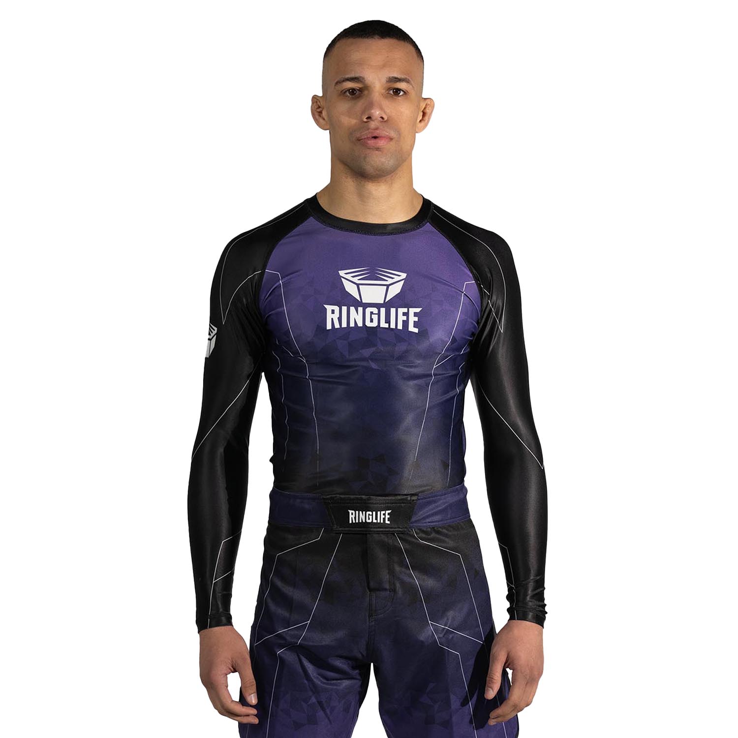 RINGLIFE Rashguard L/S - Transition black-purple M