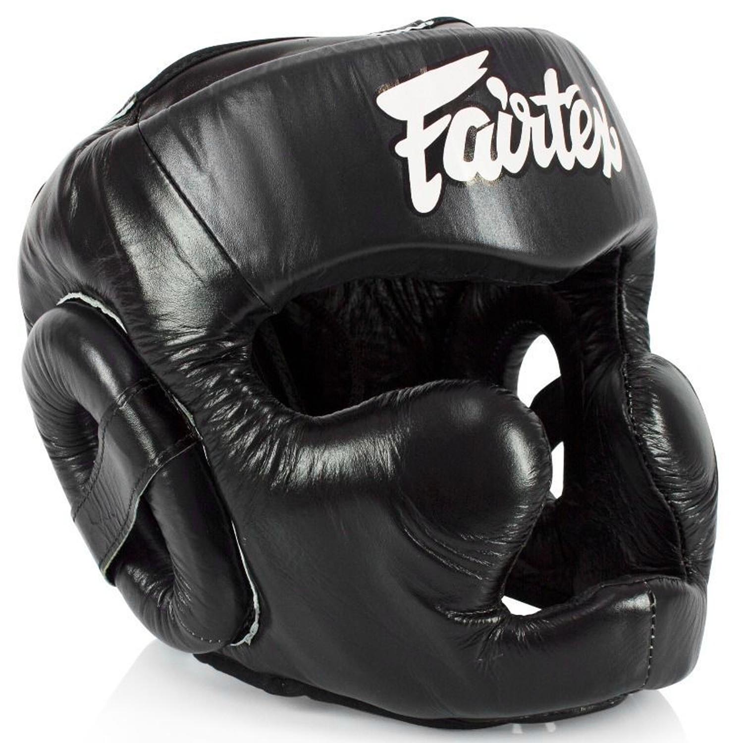 Fairtex Head Guard, HG13L, Diagonal Vision, black, M