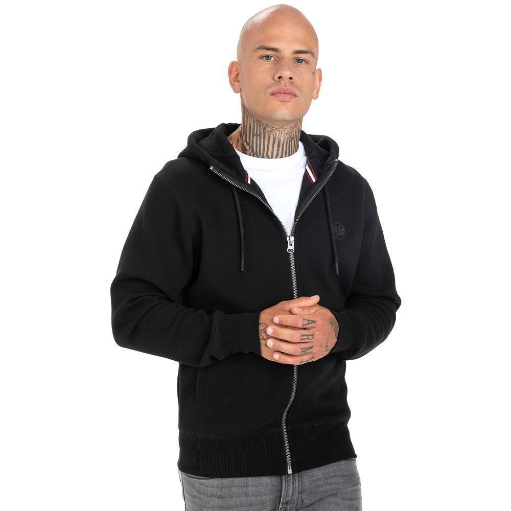Pit Bull West Coast Zip Hoody, Pique, Small Logo, black, XXXL