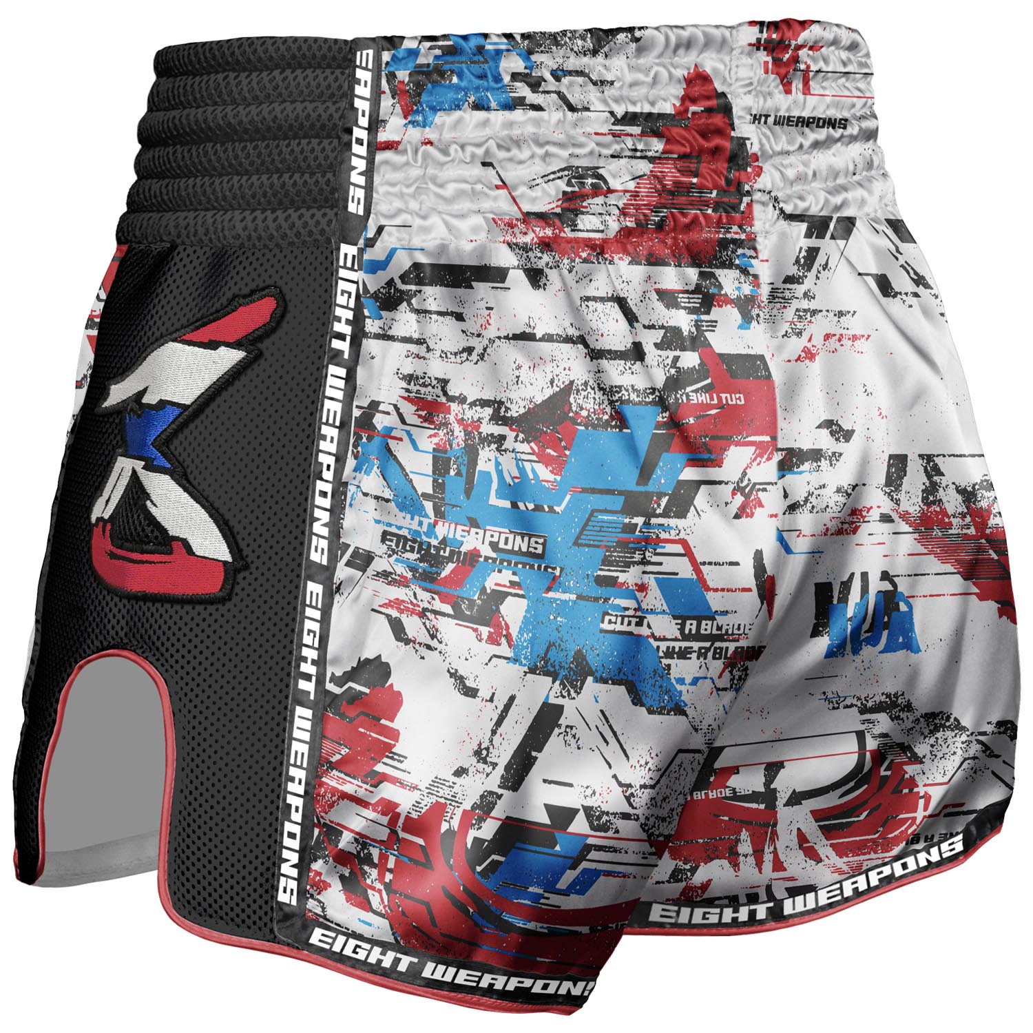 8 WEAPONS Muay Thai Shorts, Cut like a Blade 2.0, white, XXL