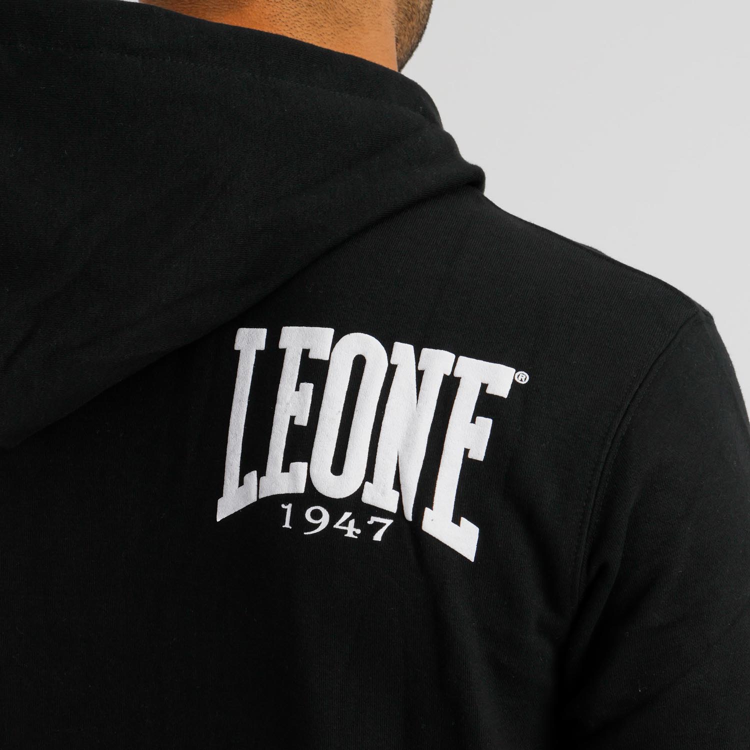 LEONE Zip Hoody, Boxing, black-white, XL