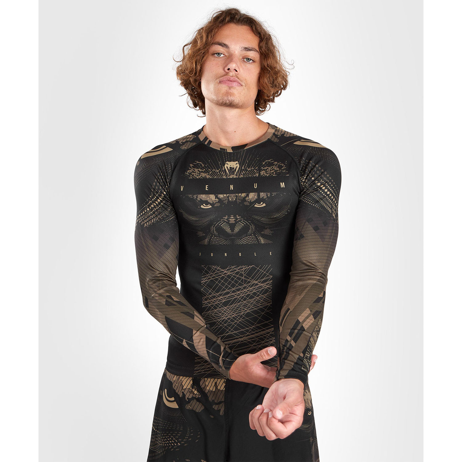 VENUM Rashguard, L\S, Gorilla Jungle, schwarz-sand, S