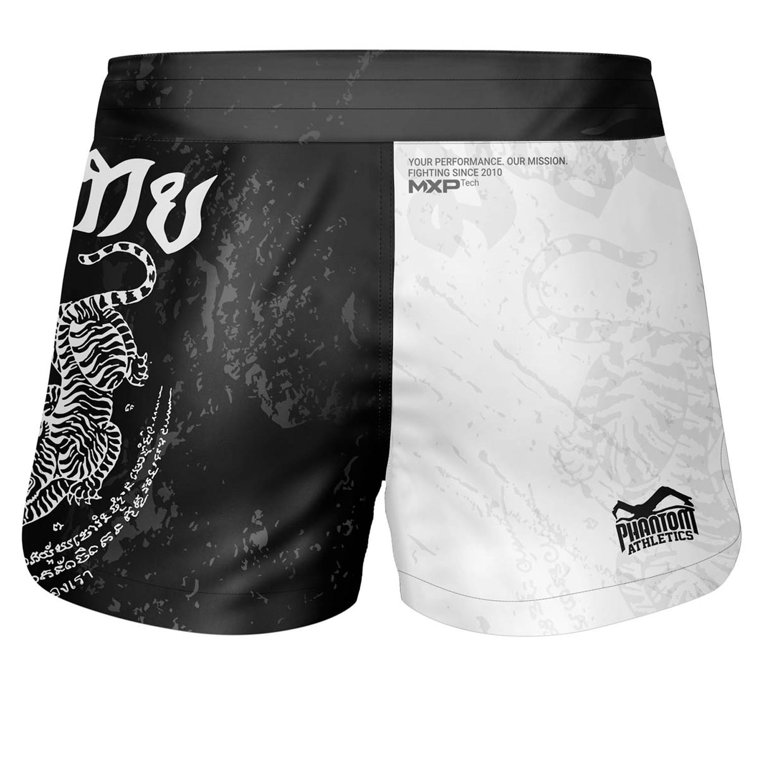 Phantom Athletics MMA Fight Shorts, Fusion Muay Thai, black-white, L