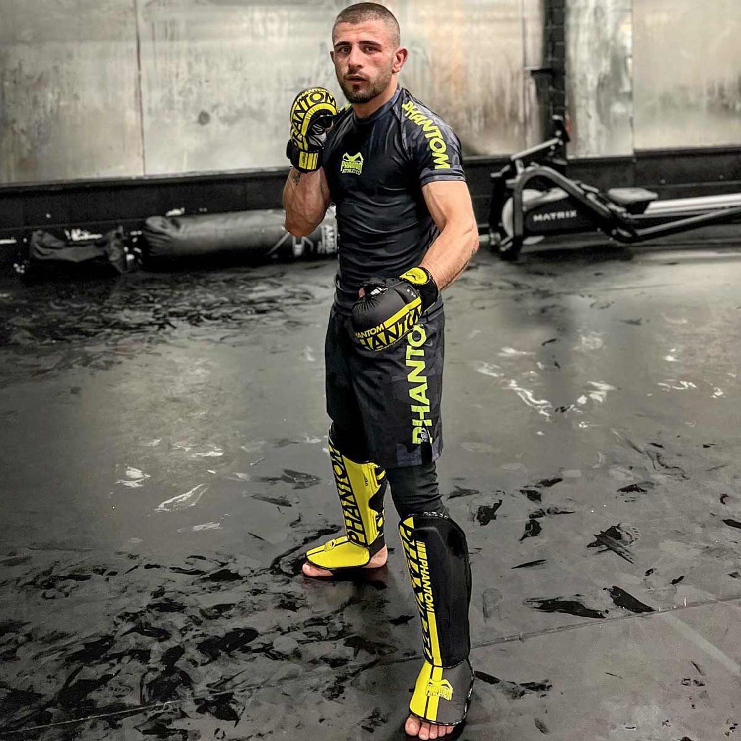 Phantom Athletics Rashguard, S/S, Evo, schwarz-neon, L