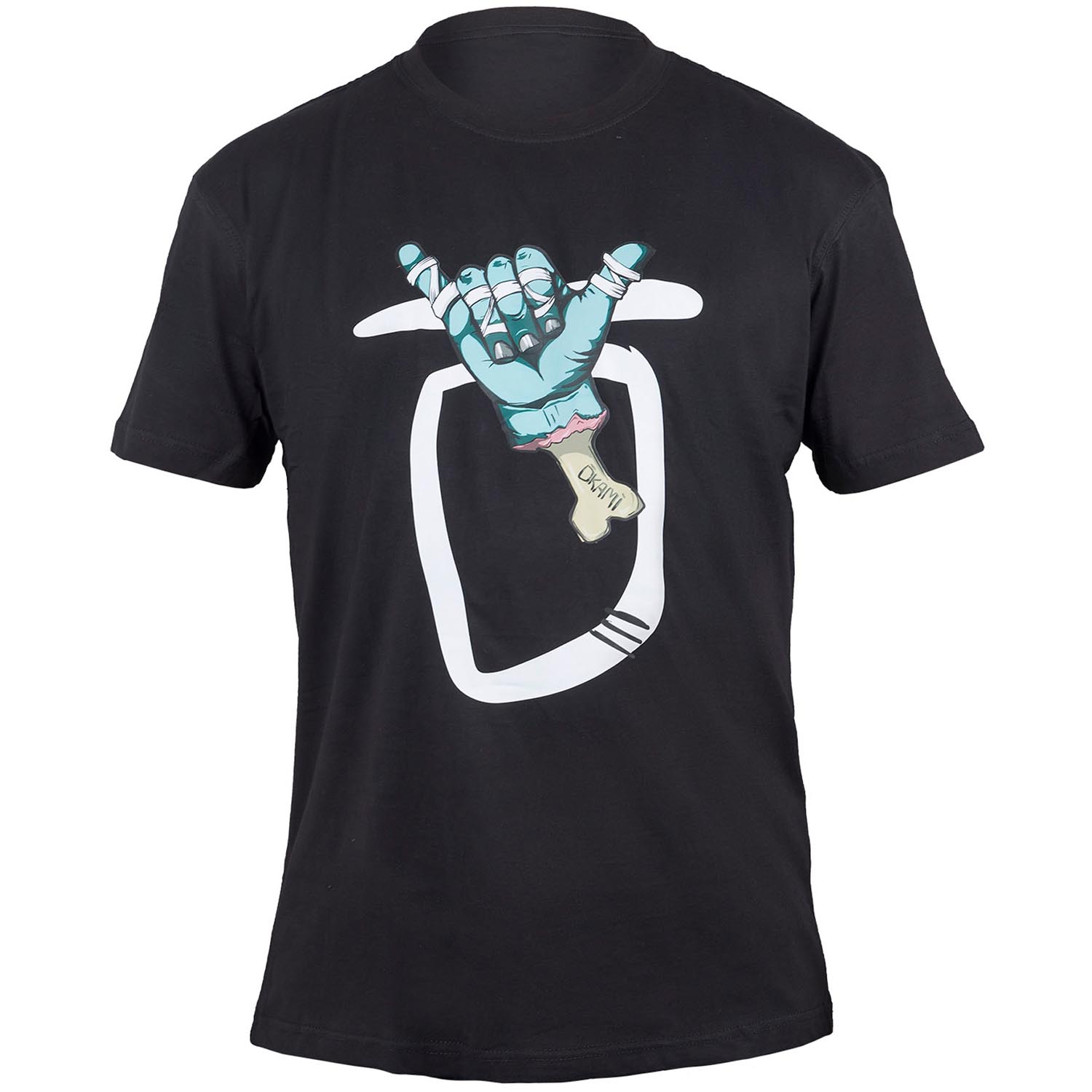 OKAMI T-Shirt, Hang Loose, schwarz. S