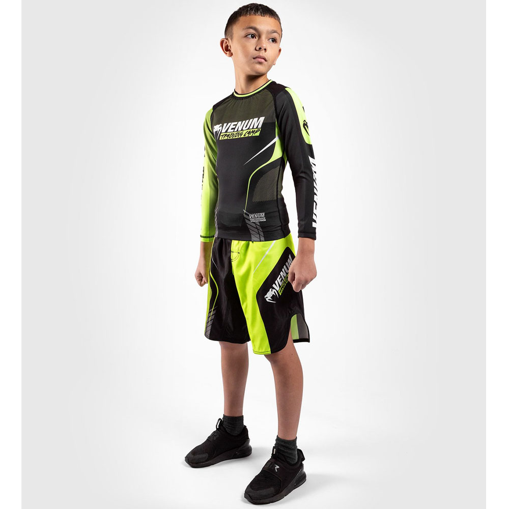 VENUM Rashguard, L/S, Kids, Training Camp 3.0, black-green, 10 Y