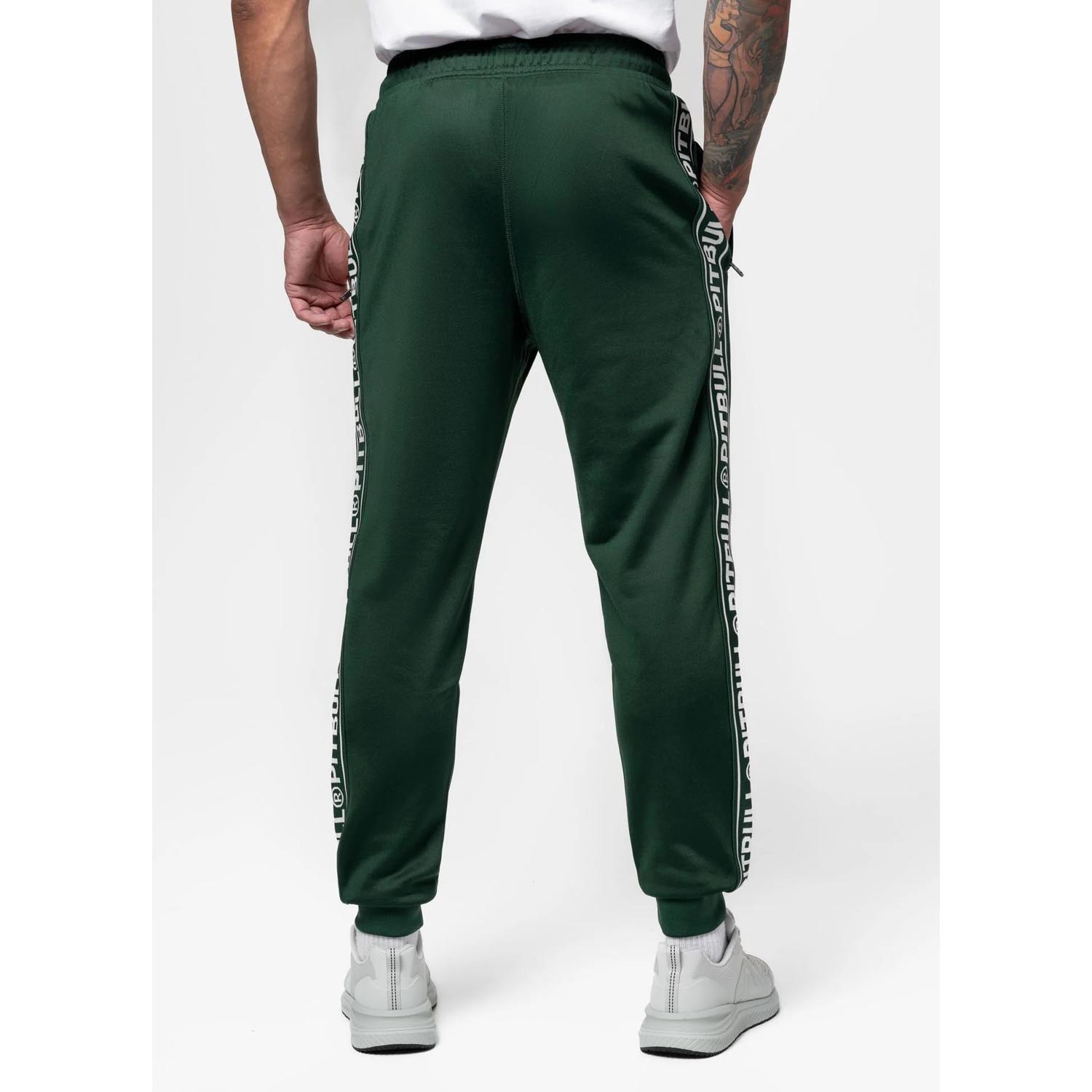 Pit Bull West Coast Trackpants, Tape Logo, green, M