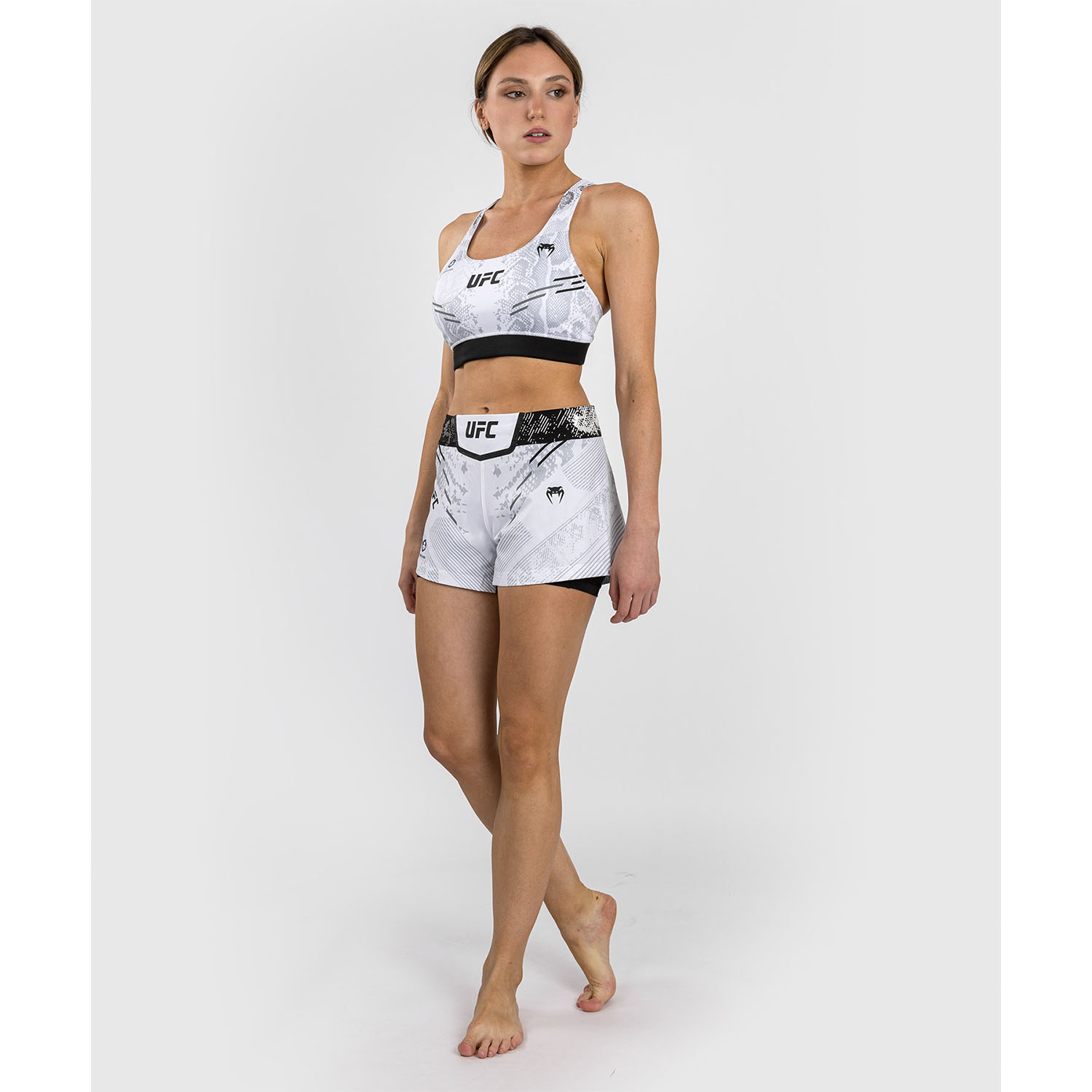 VENUM MMA Fight Shorts, Damen, UFC Fight Night, Adrenaline, weiß, XS