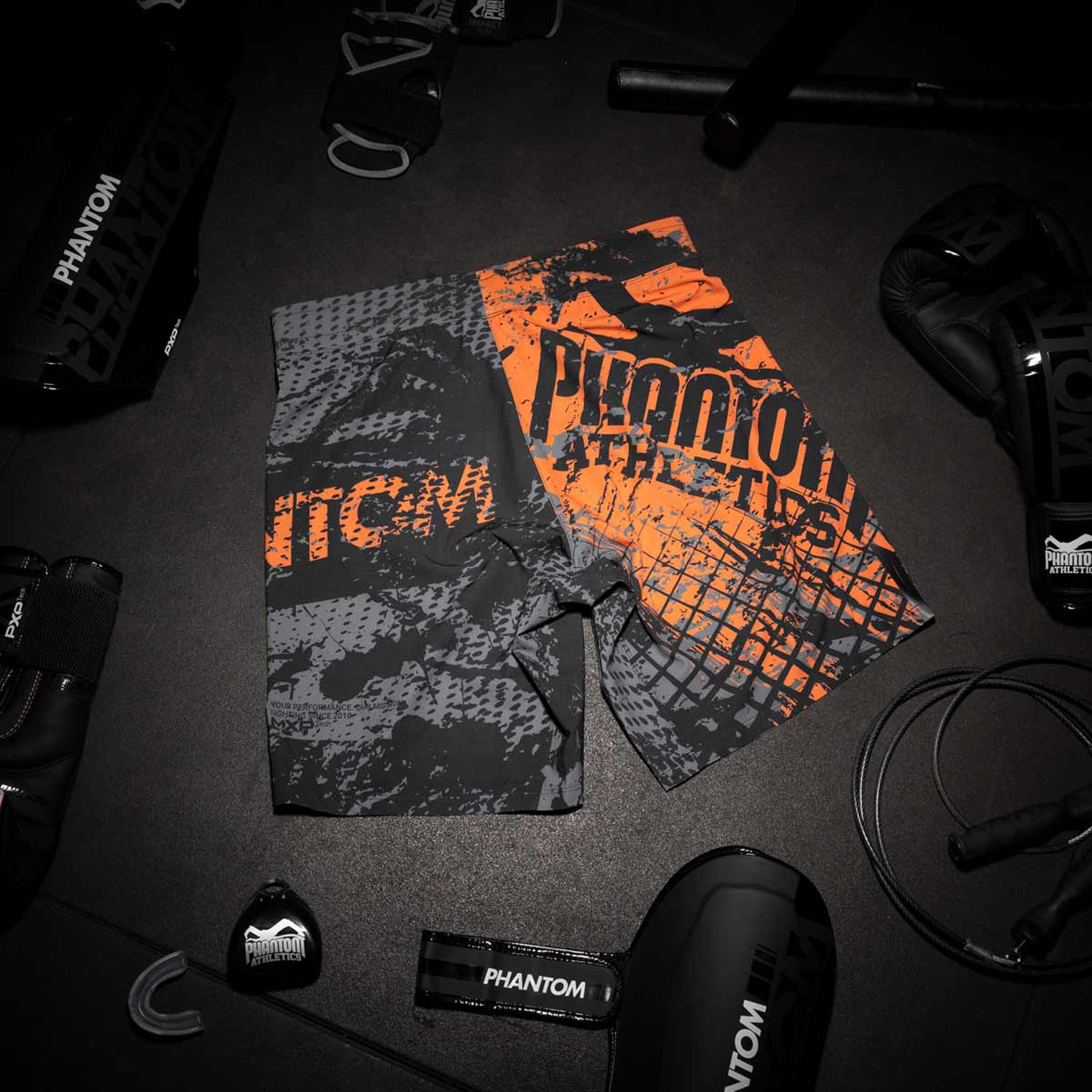 Phantom Athletics MMA Fight Shorts, Flex, Splatter, XXL