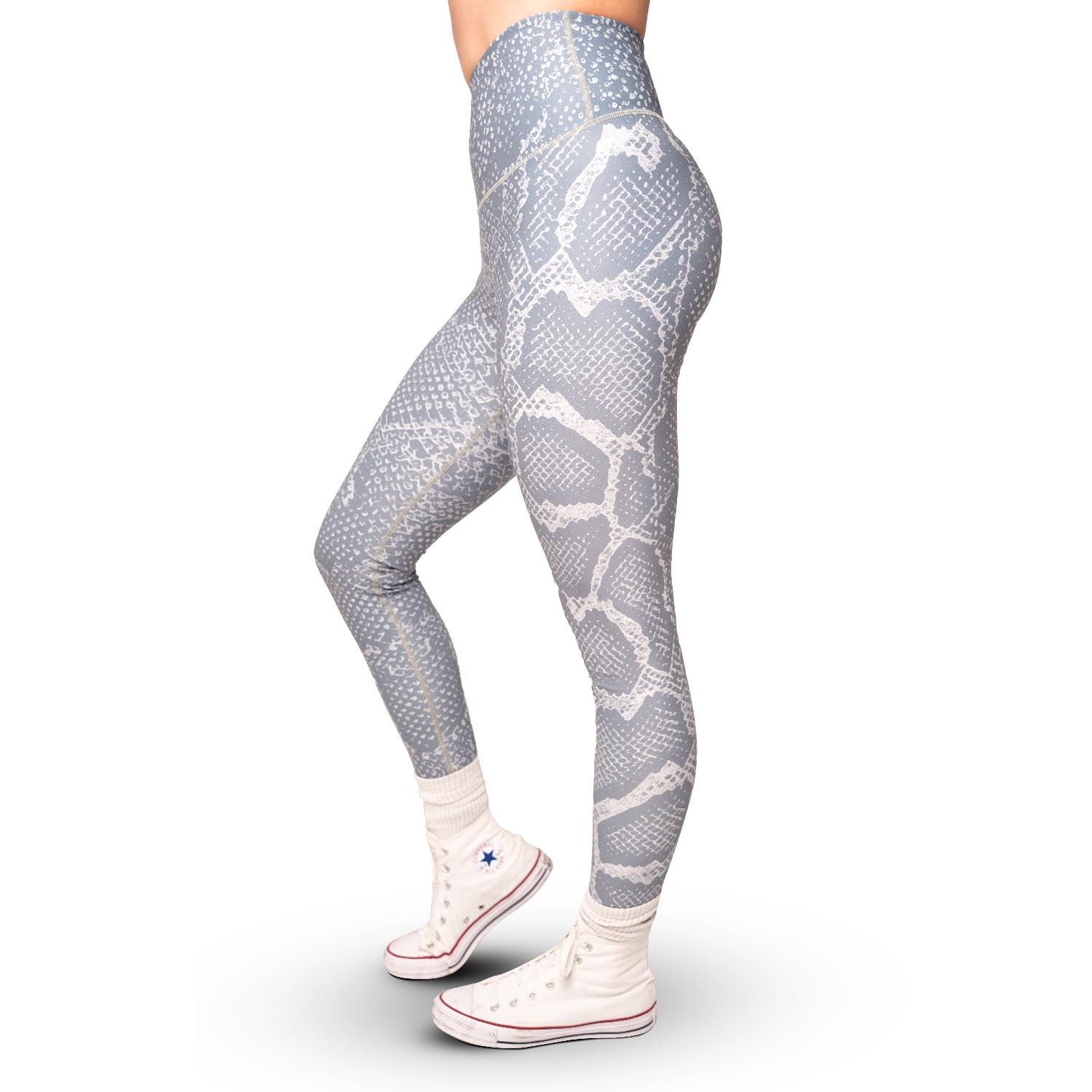 Anarchy Apparel Compression Leggings, Silver Poison, L