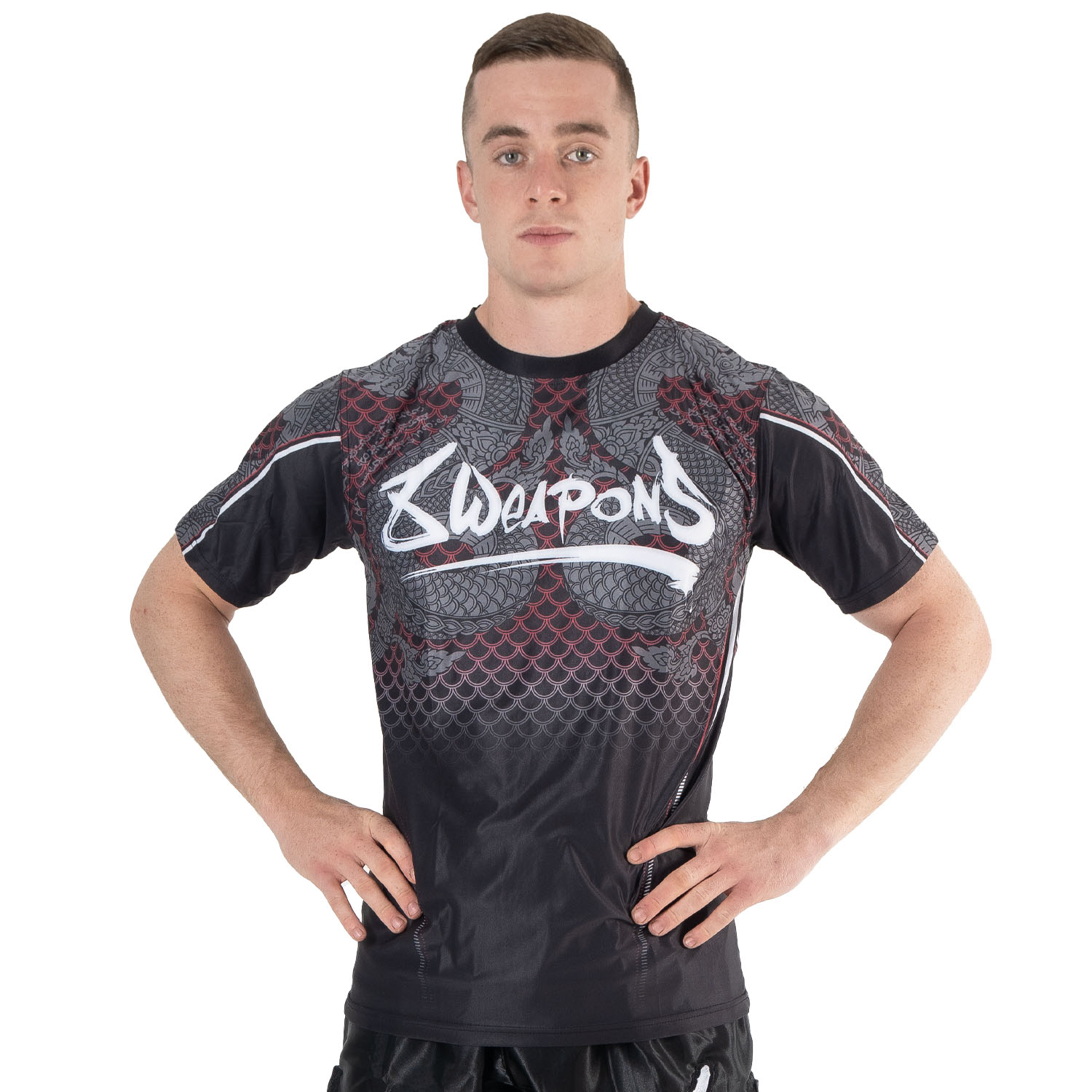 8 WEAPONS Functional T-Shirt, Naga Yant, schwarz-rot, S