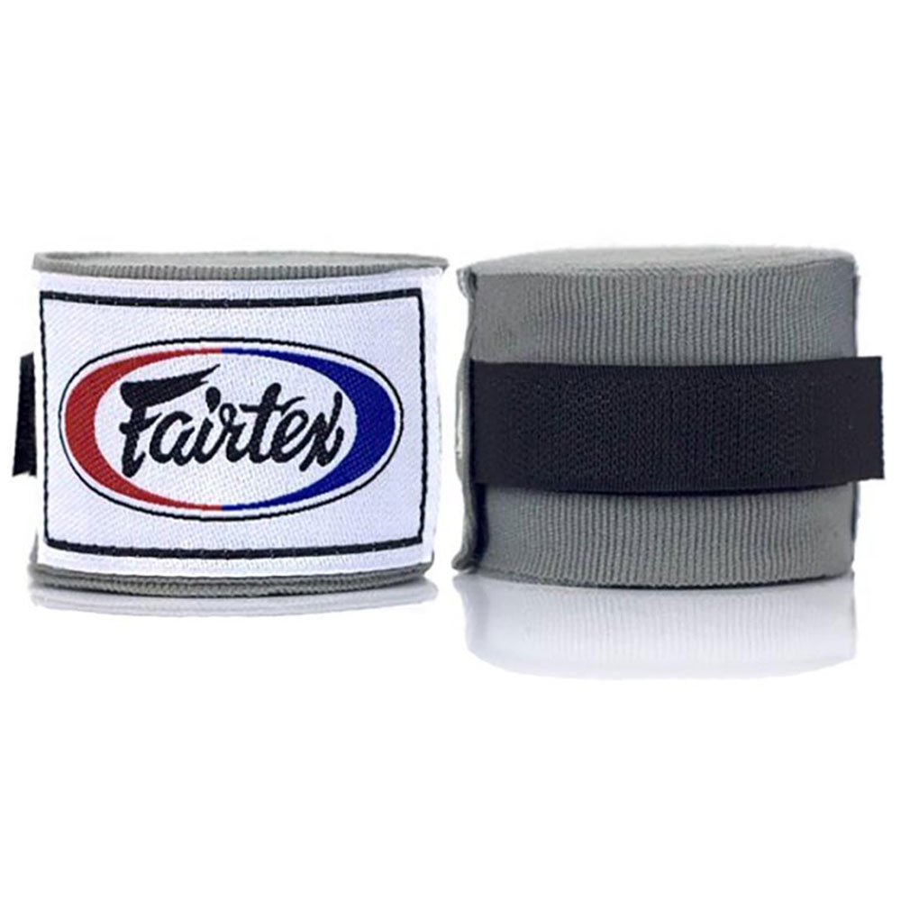 Fairtex Hand Wraps, semi-elastic, 4.5 m, grey