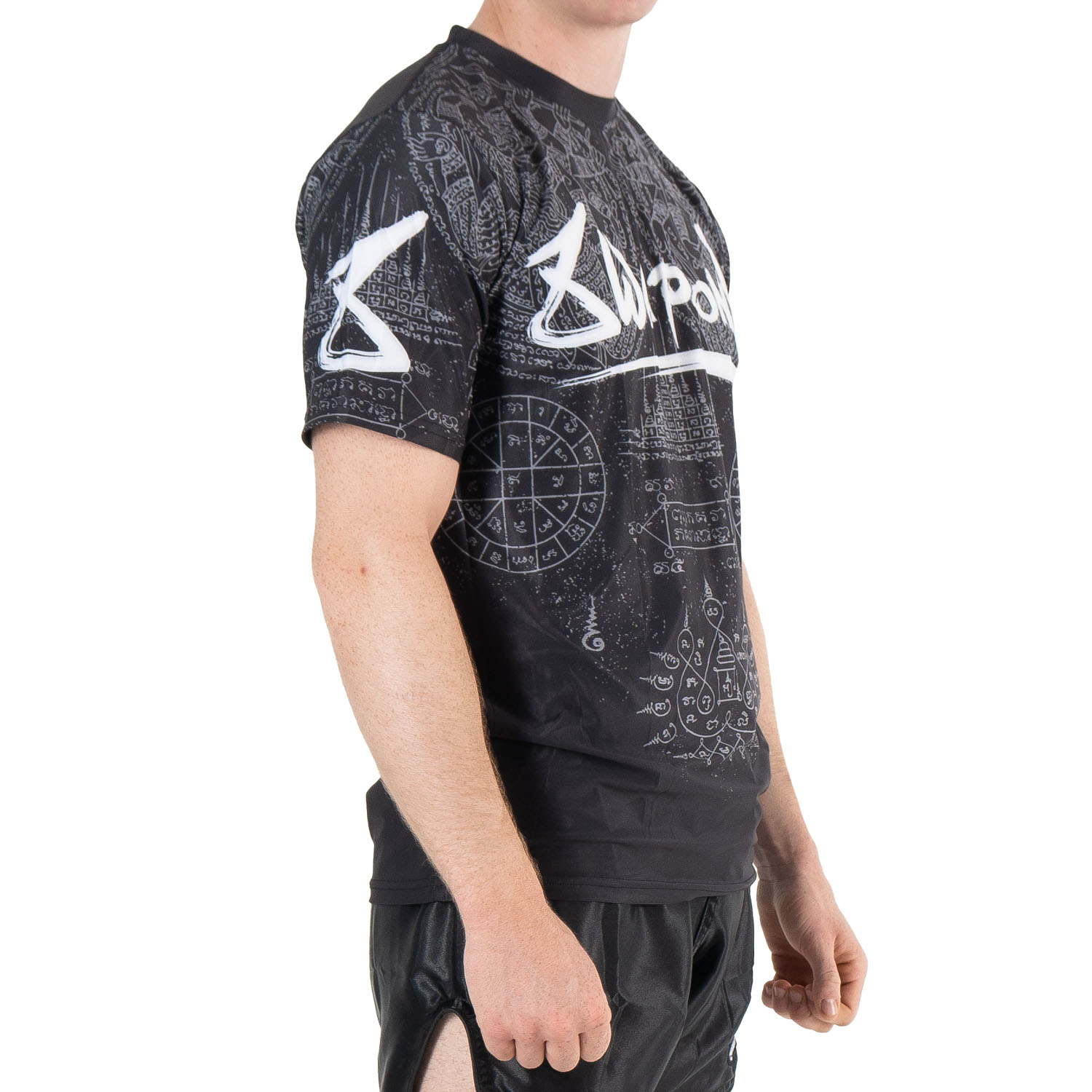 8 WEAPONS Functional T-Shirt, Hanuman Yant, black-grey, S