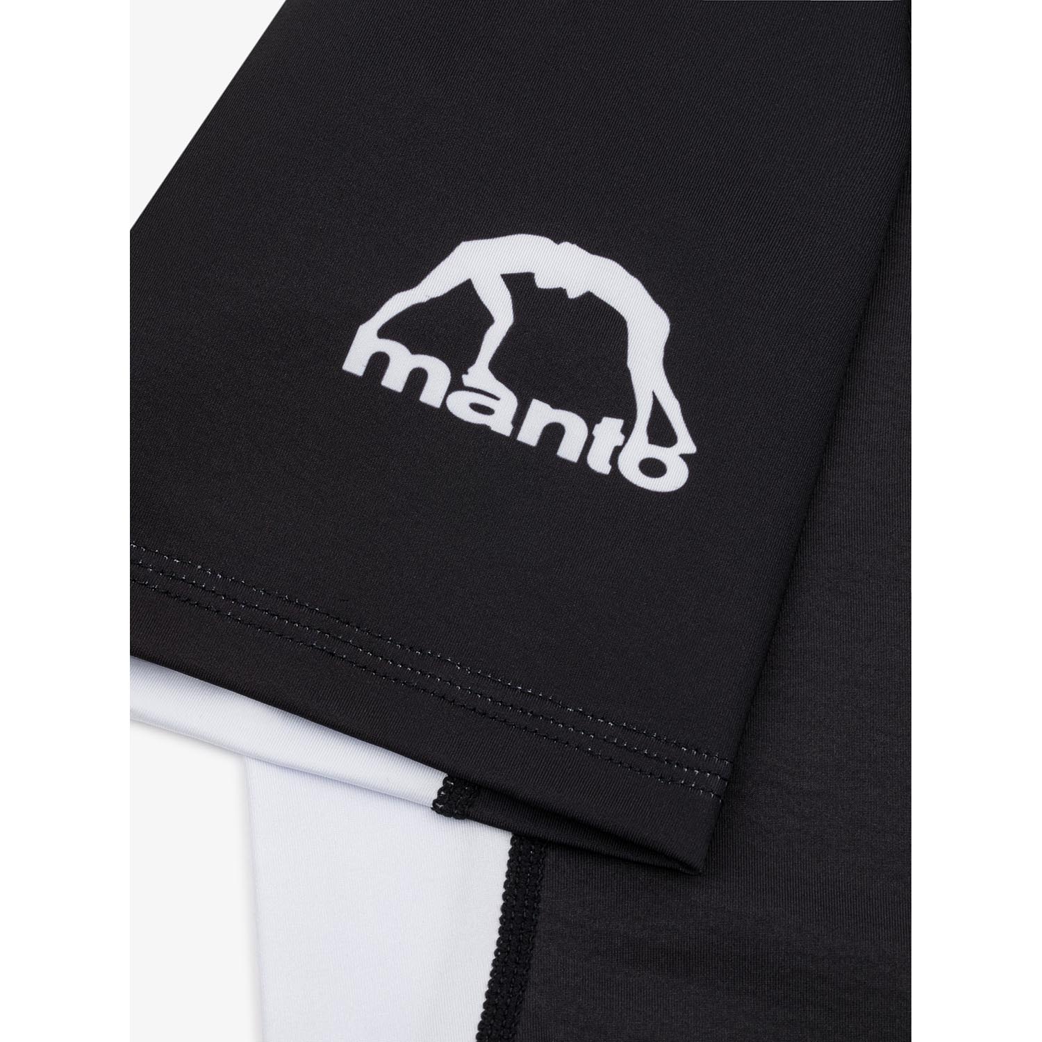 MANTO Rashguard, S/S, Ranked 25, black-white, XXL