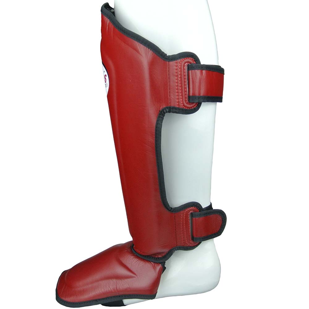 TWINS Special Shin Guards, SGMC-10, Skintex, wine red, M