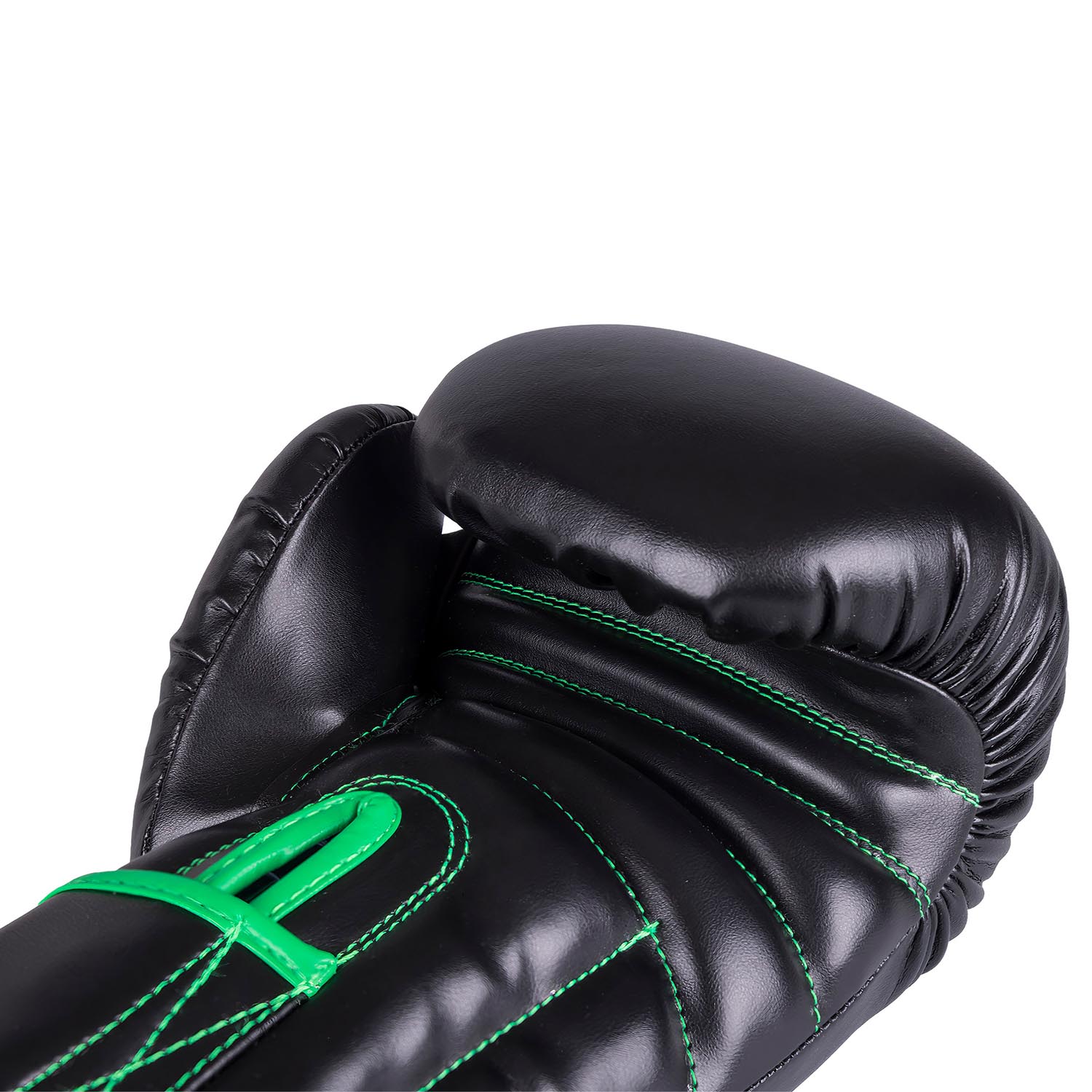 OKAMI Boxing Gloves, Black Rumble, black-green, 10 Oz
