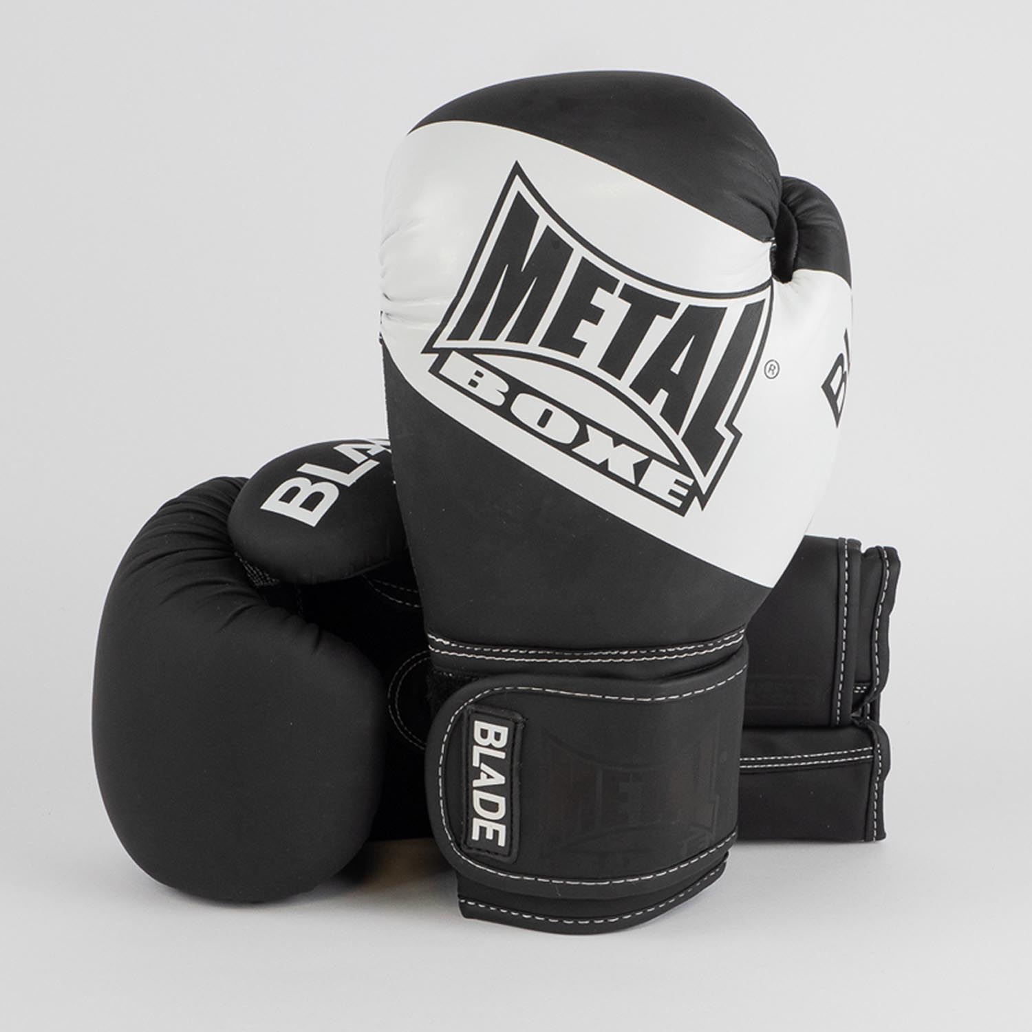Metal Boxe Boxing Gloves, Blade, black-white, 16 Oz