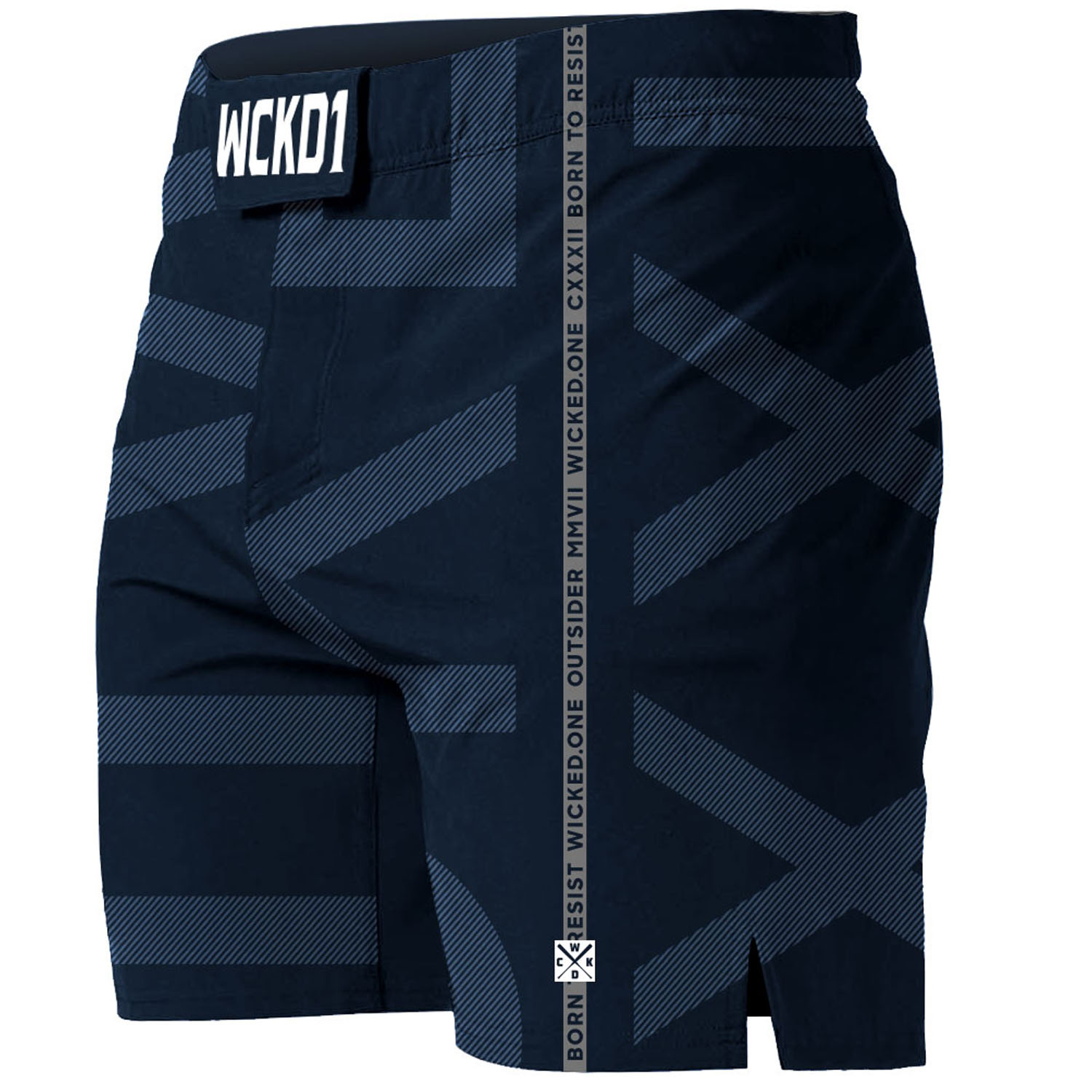 Wicked One MMA Fight Shorts, Right, navy, XXL