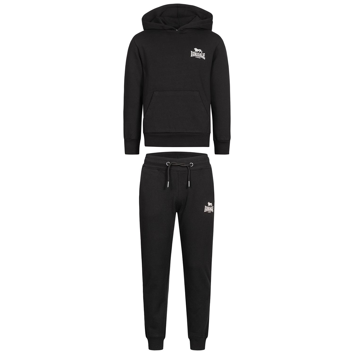 Lonsdale Tracksuit, Arnaby, black, 128