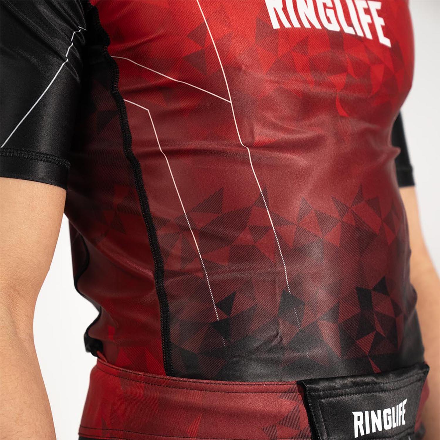 RINGLIFE Rashguard S/S - Transition black-red S