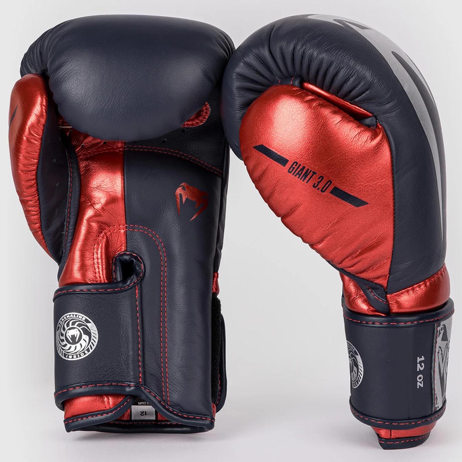 VENUM Boxing Gloves, Giant 3.0, Nappa Leather, navy-red, 16 Oz