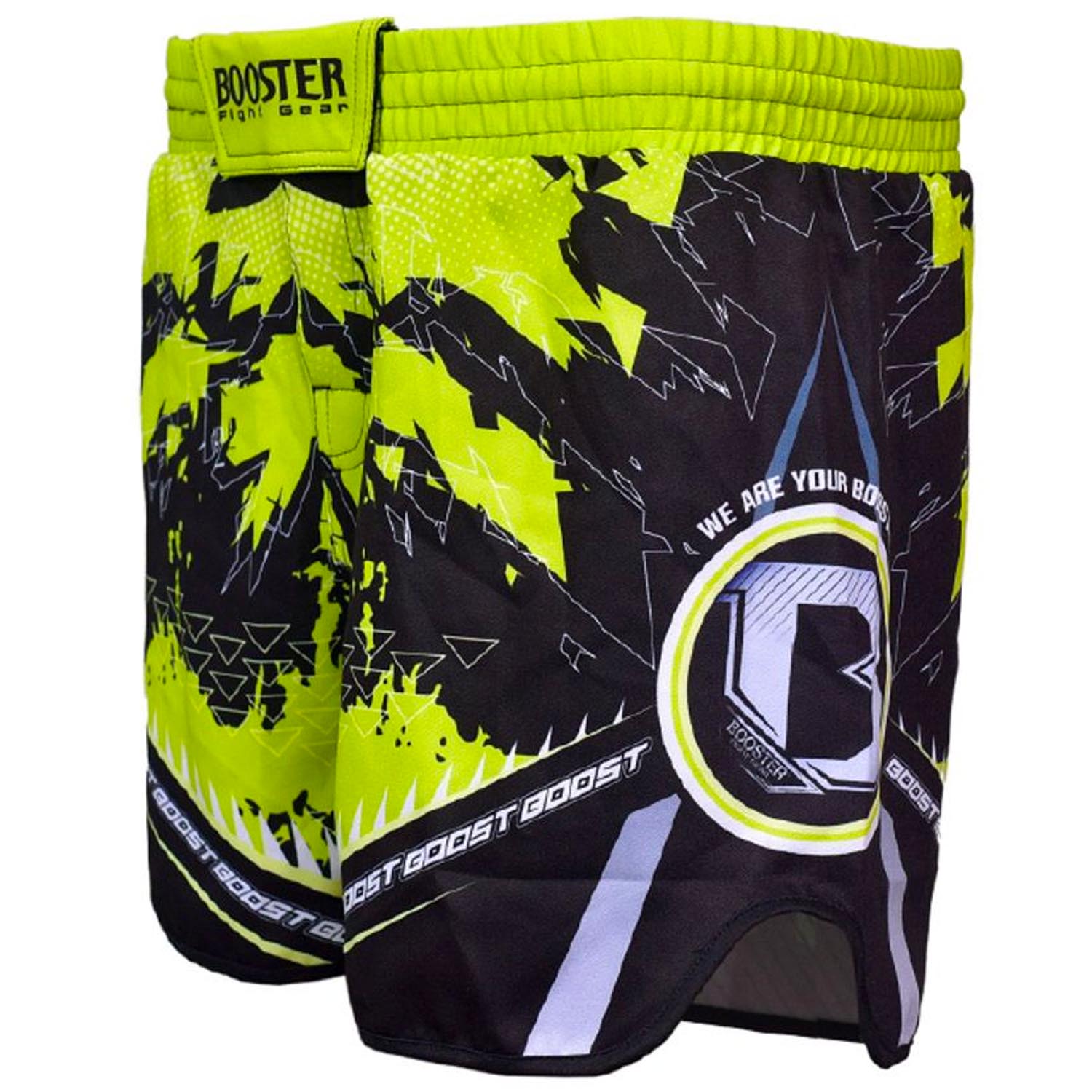 Booster MMA Fight Shorts, Chaos 2, schwarz-gelb, S