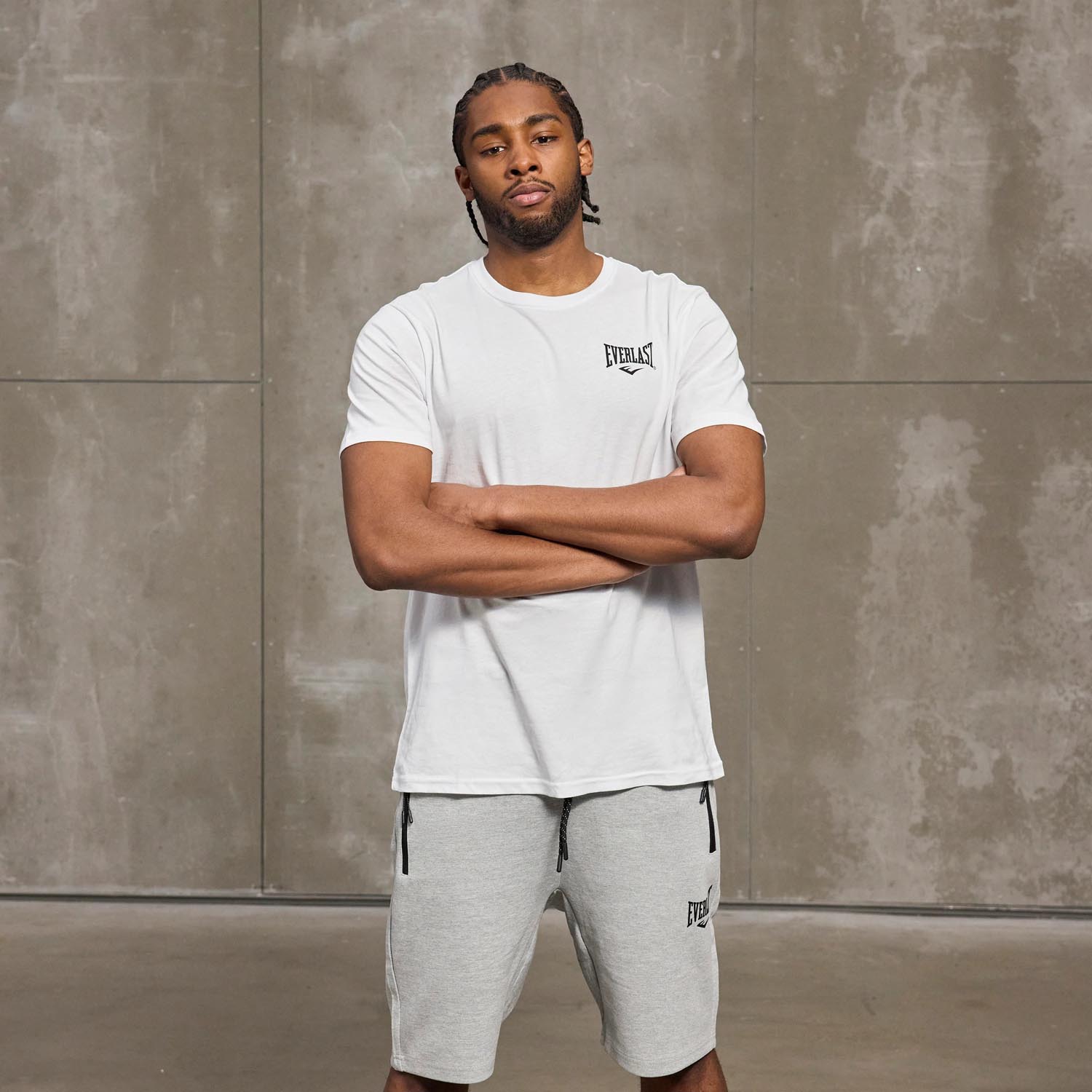 Everlast T-Shirt, Logo, white-black