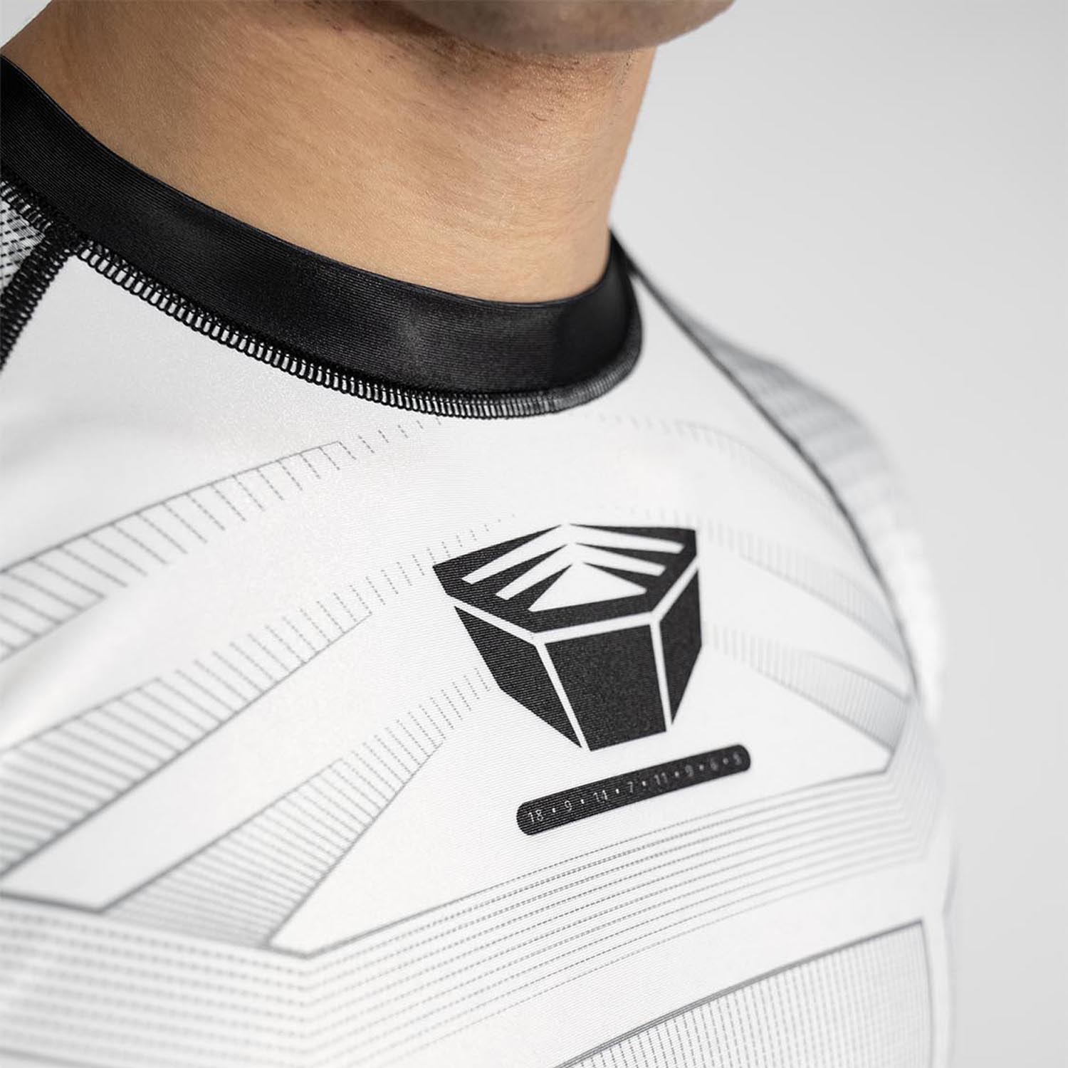 RINGLIFE Rashguard, S/S - Octaring 2.0 weiss-schwarz S