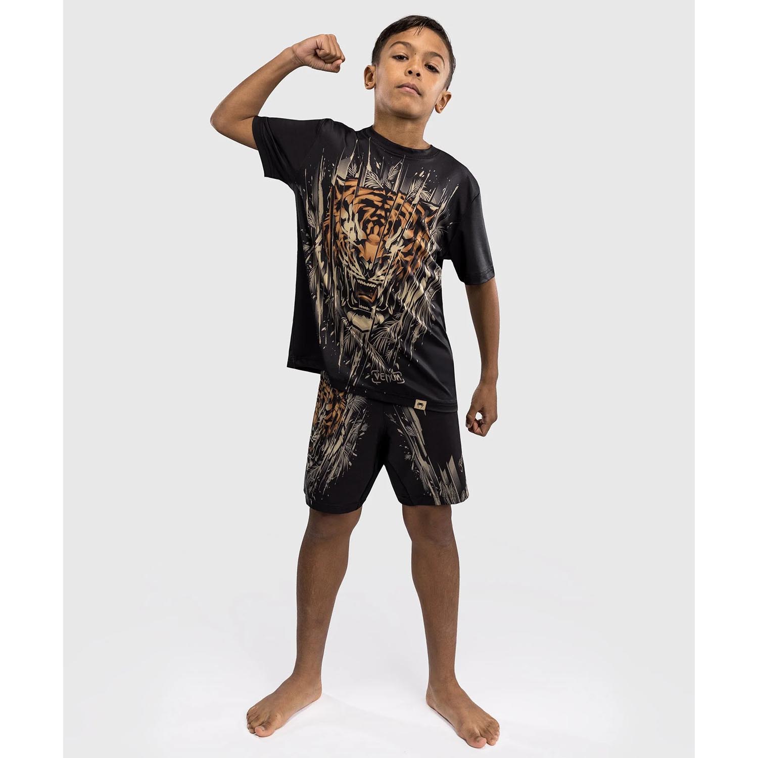 VENUM Dry Tech T-Shirt, Kids, Tiger, black-orange, 14 J