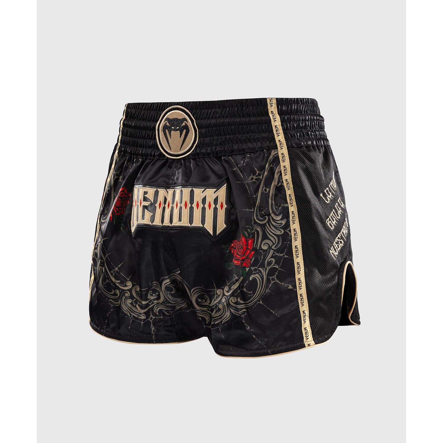 VENUM Muay Thai Shorts, Santa Muerte 5.0, black-gold, XXL