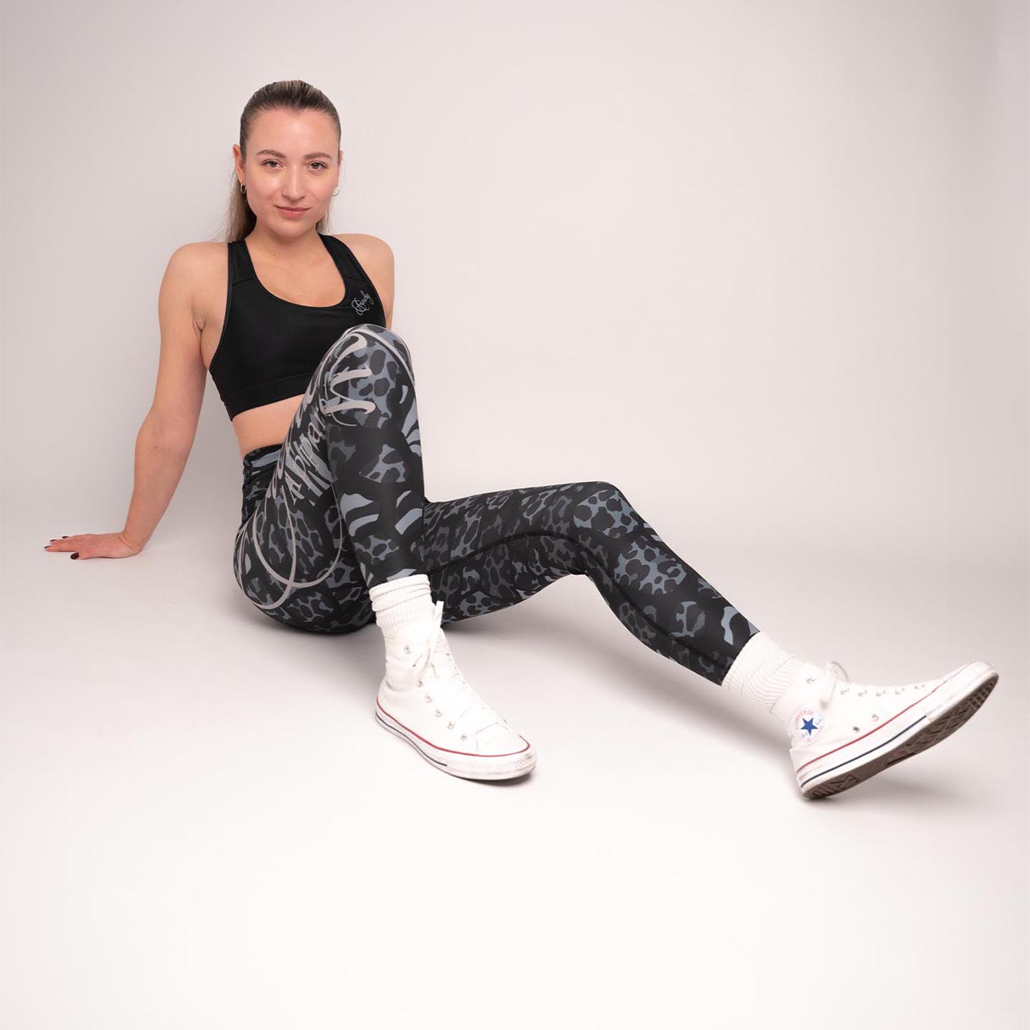 Anarchy Apparel Compression Leggings, Safari Patch Grey, XS