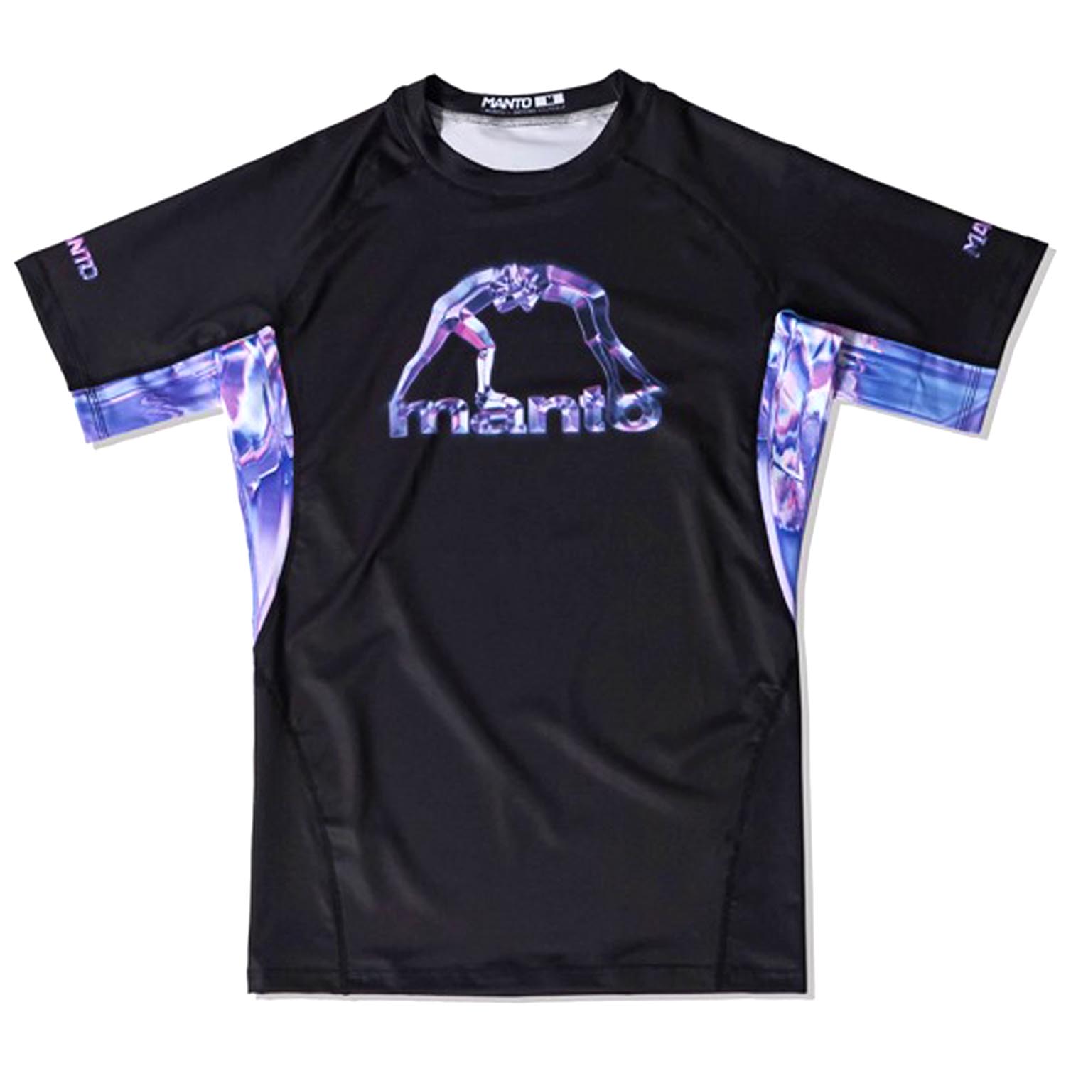 MANTO Rashguard, S/S, Mirage, black-purple, M