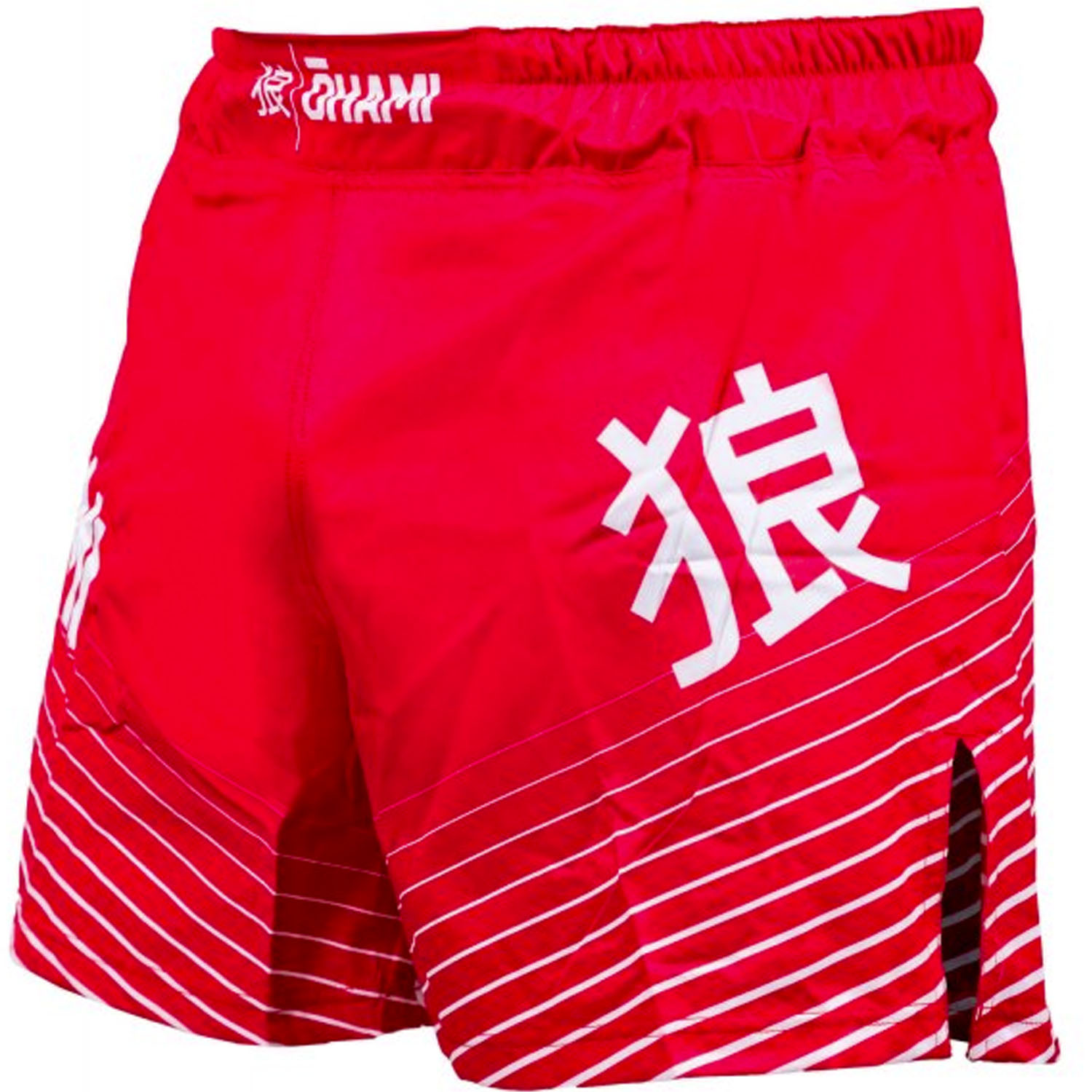 OKAMI MMA Fight Shorts, Big Kanji, rot, XL
