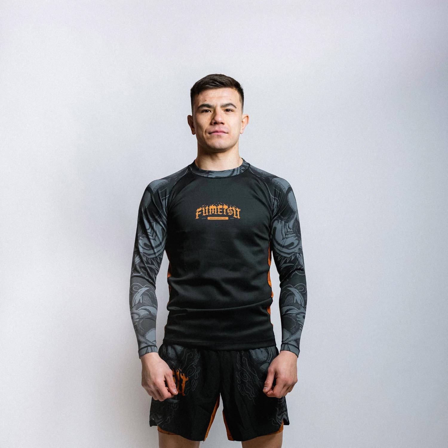 Fumetsu Rashguard, L/S, Oni, black-bronze, XXL